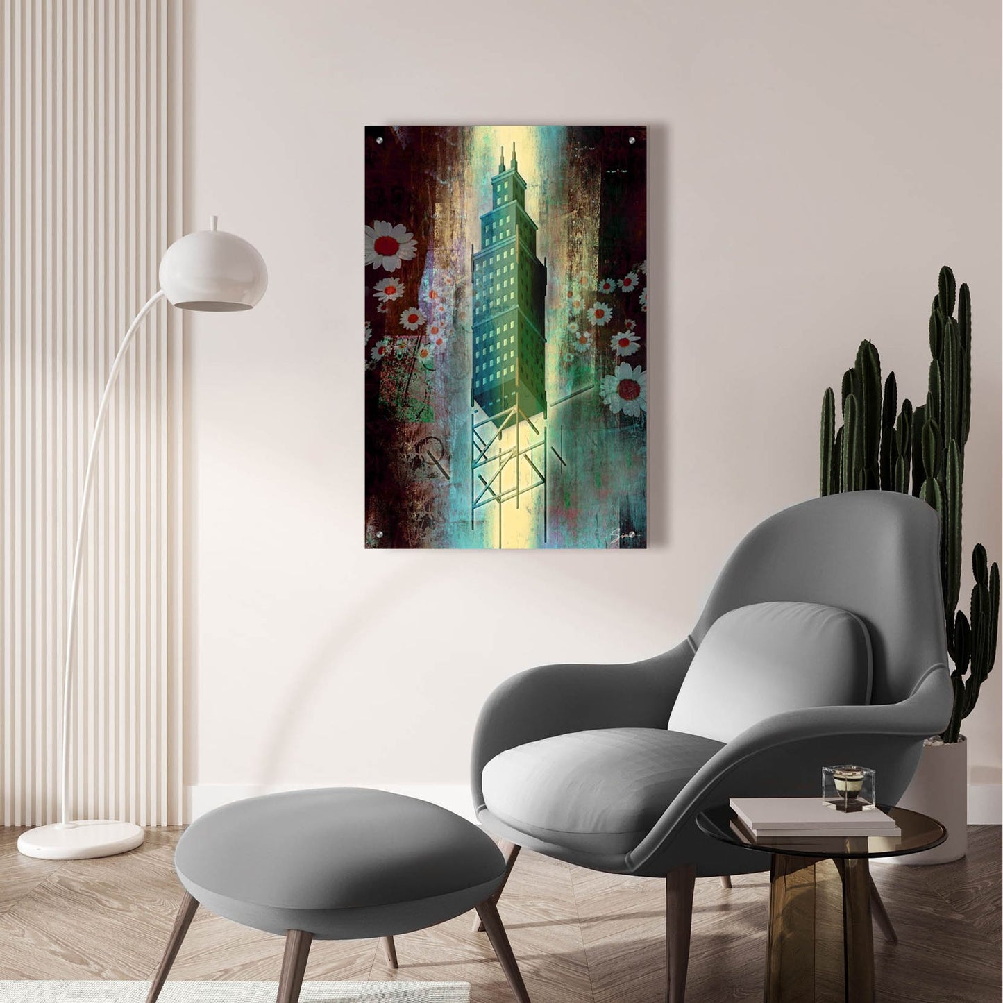 Epic Art 'Spring Time In The City' by Greg Simanson, Acrylic Glass Wall Art,24x36