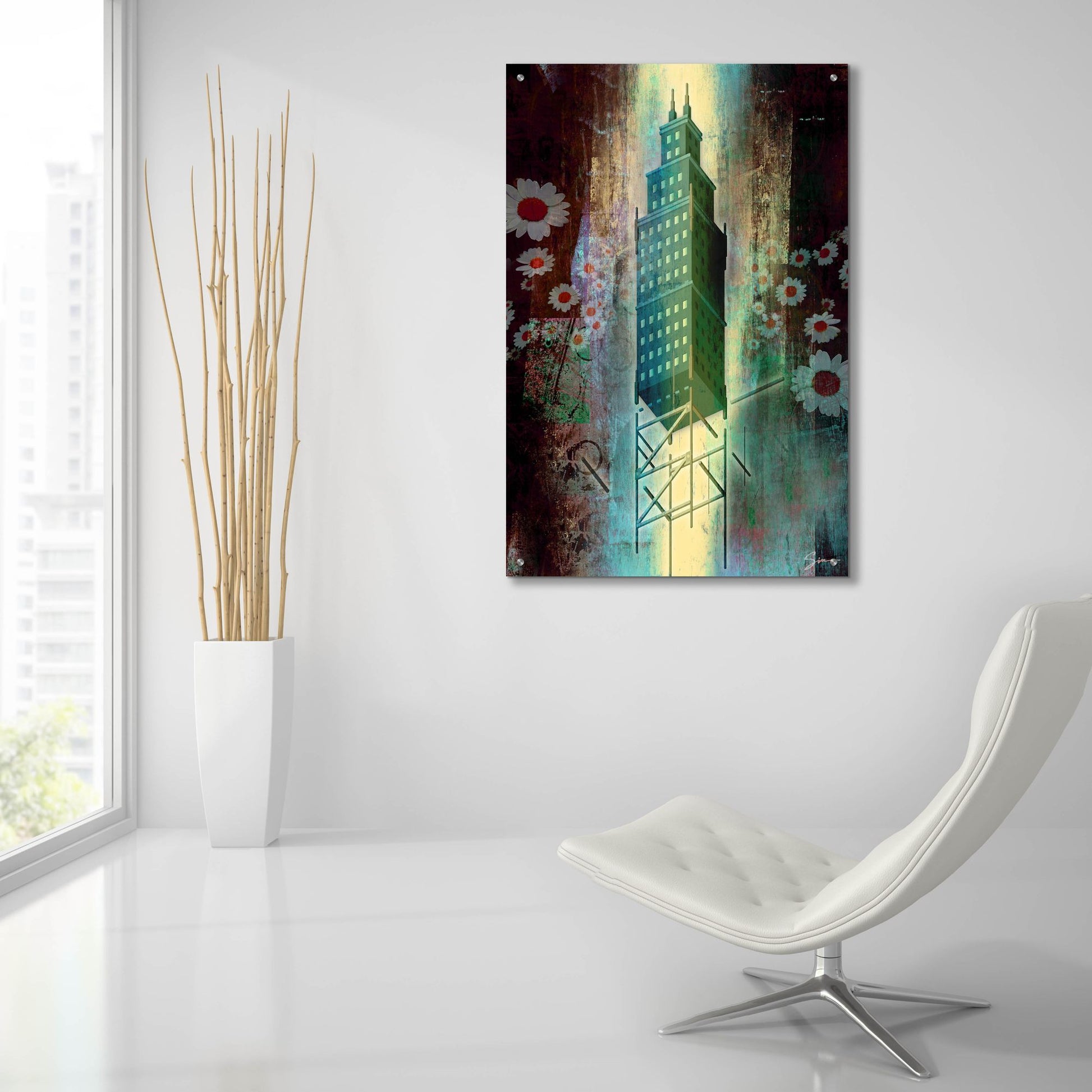 Epic Art 'Spring Time In The City' by Greg Simanson, Acrylic Glass Wall Art,24x36