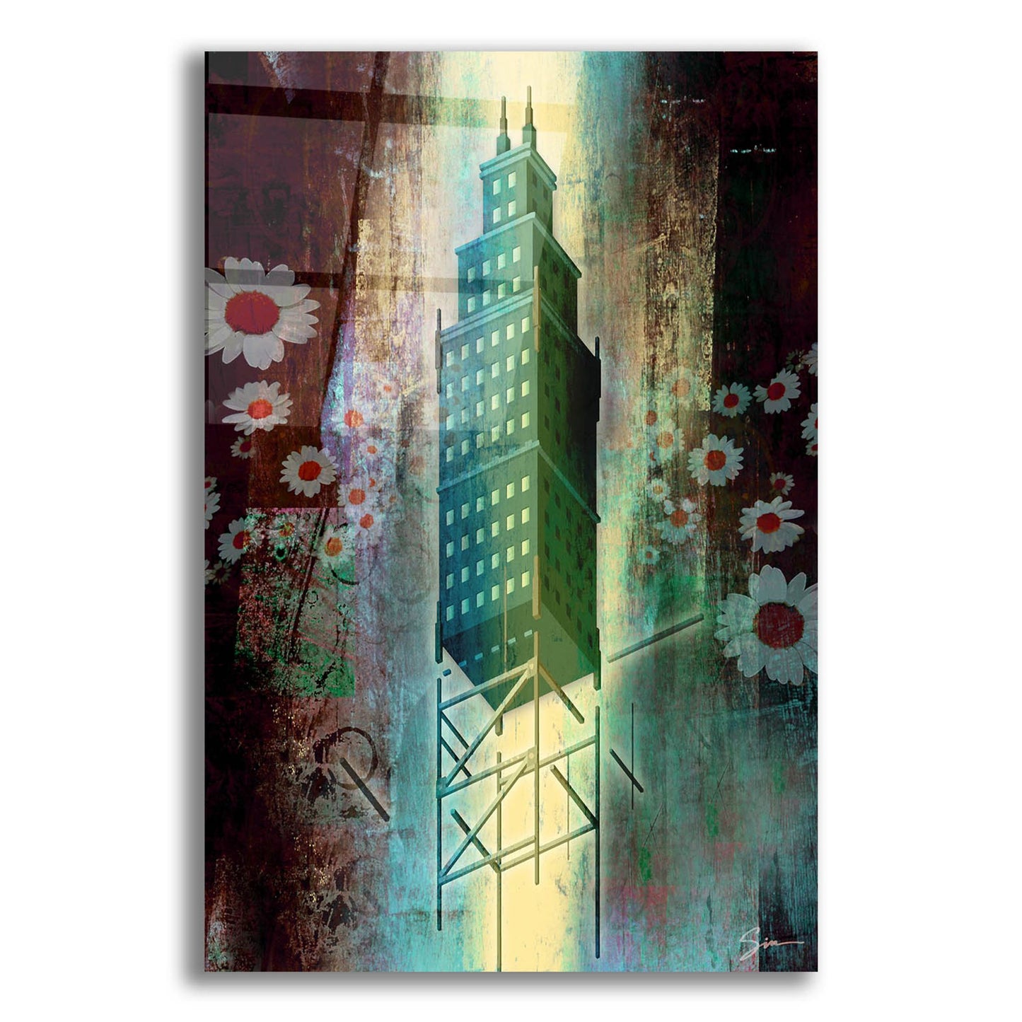 Epic Art 'Spring Time In The City' by Greg Simanson, Acrylic Glass Wall Art