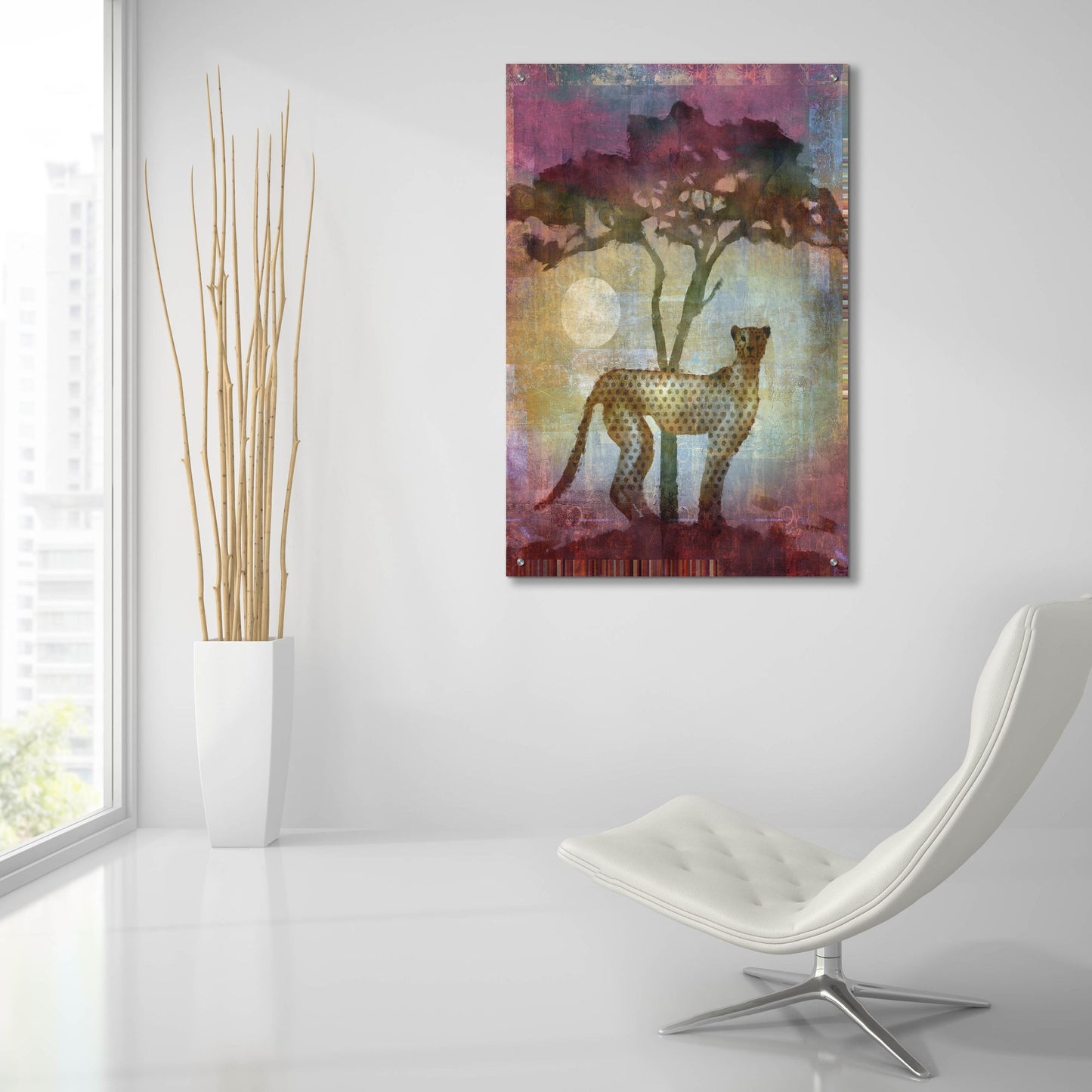 Epic Art 'Africa Cheetah' by Greg Simanson, Acrylic Glass Wall Art,24x36