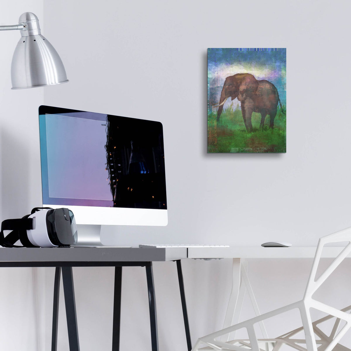 Epic Art 'Africa Elephant' by Greg Simanson, Acrylic Glass Wall Art,12x16