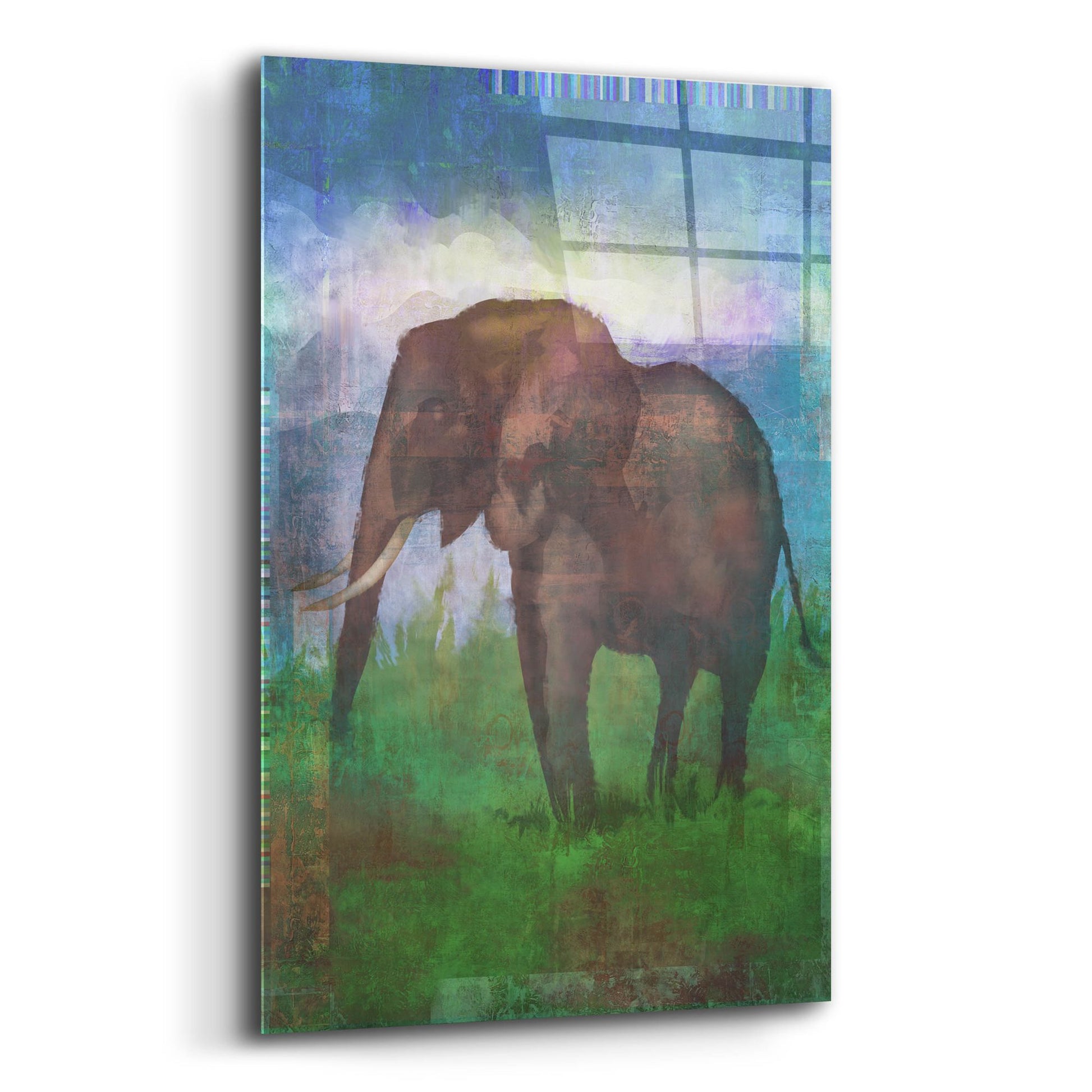 Epic Art 'Africa Elephant' by Greg Simanson, Acrylic Glass Wall Art,16x24