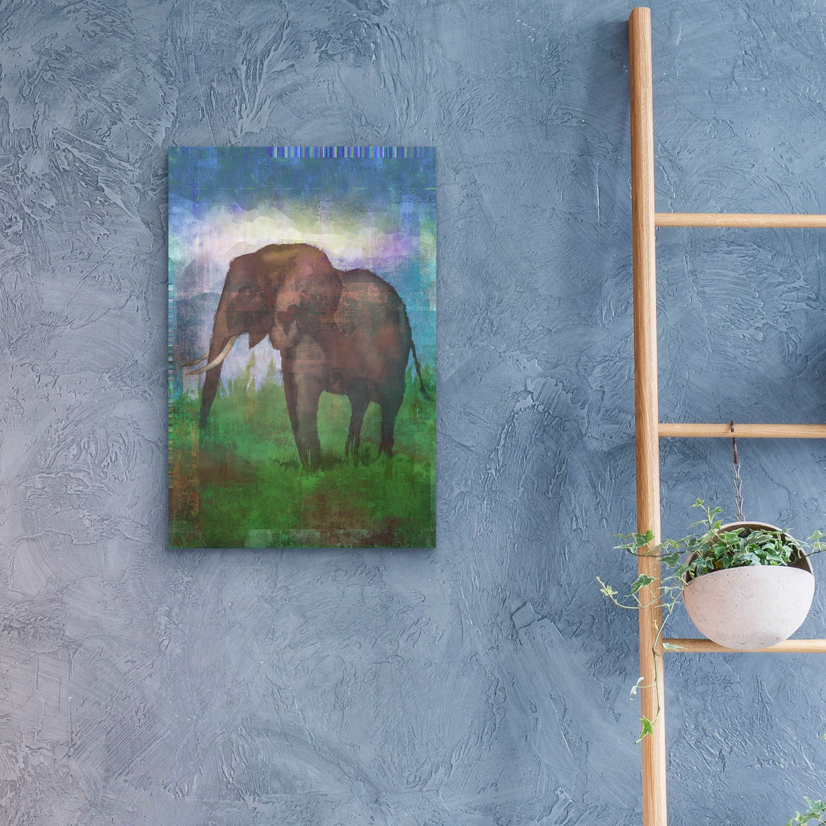 Epic Art 'Africa Elephant' by Greg Simanson, Acrylic Glass Wall Art,16x24