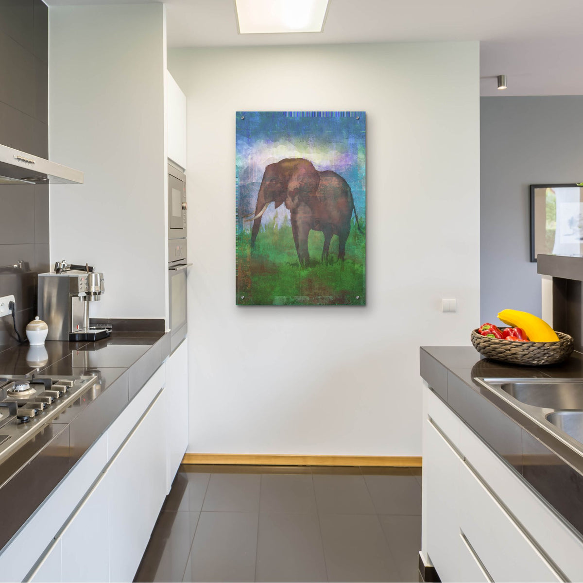 Epic Art 'Africa Elephant' by Greg Simanson, Acrylic Glass Wall Art,24x36