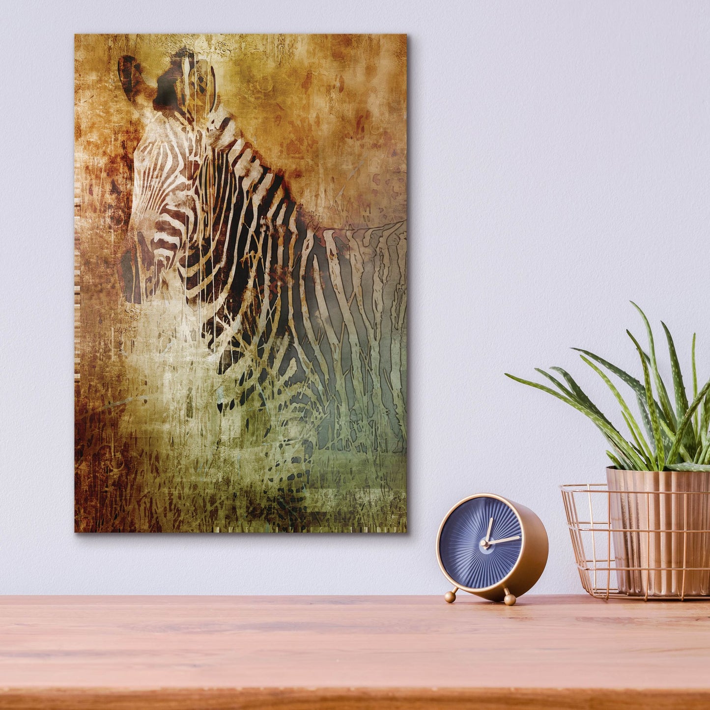 Epic Art 'Africa Zebra' by Greg Simanson, Acrylic Glass Wall Art,12x16