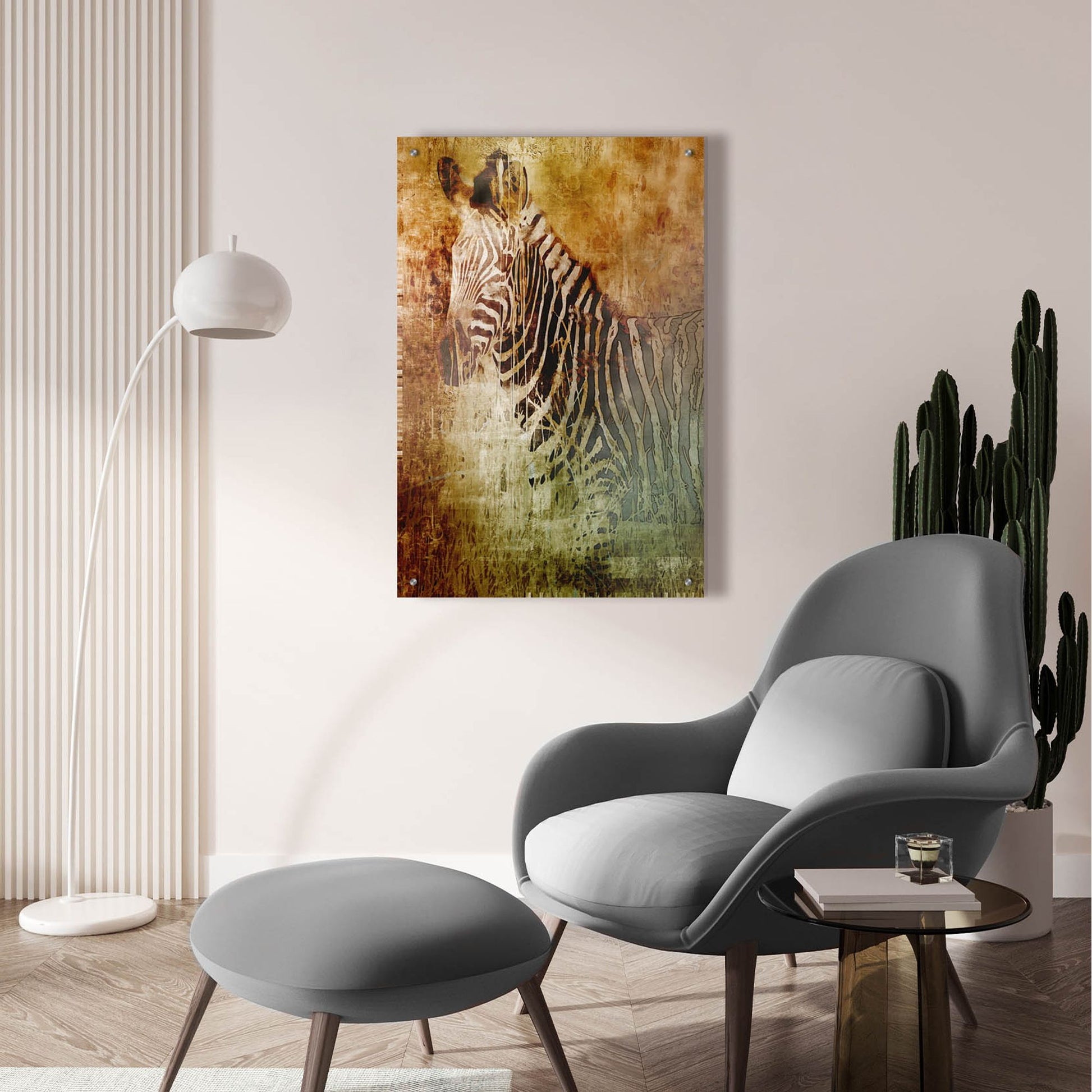 Epic Art 'Africa Zebra' by Greg Simanson, Acrylic Glass Wall Art,24x36