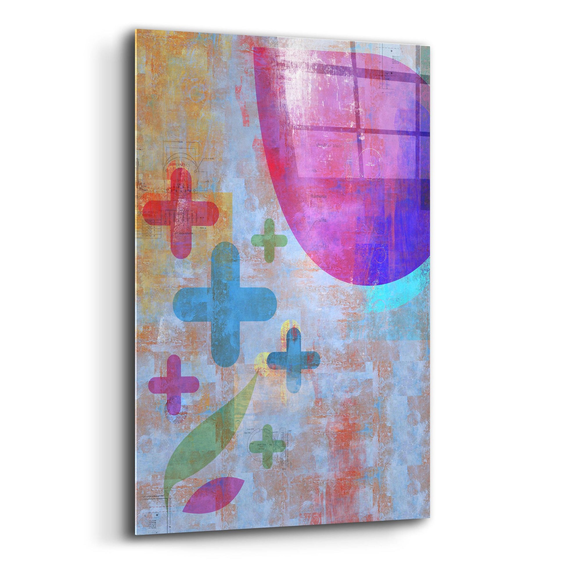 Epic Art 'Graphic Abstract 1' by Greg Simanson, Acrylic Glass Wall Art,12x16