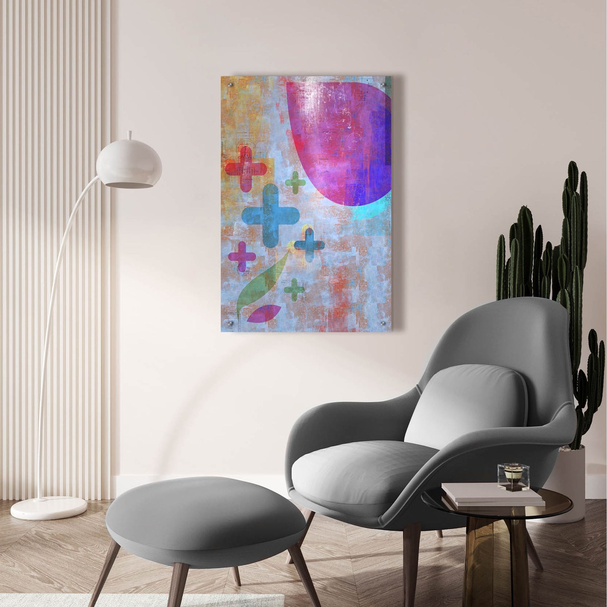 Epic Art 'Graphic Abstract 1' by Greg Simanson, Acrylic Glass Wall Art,24x36