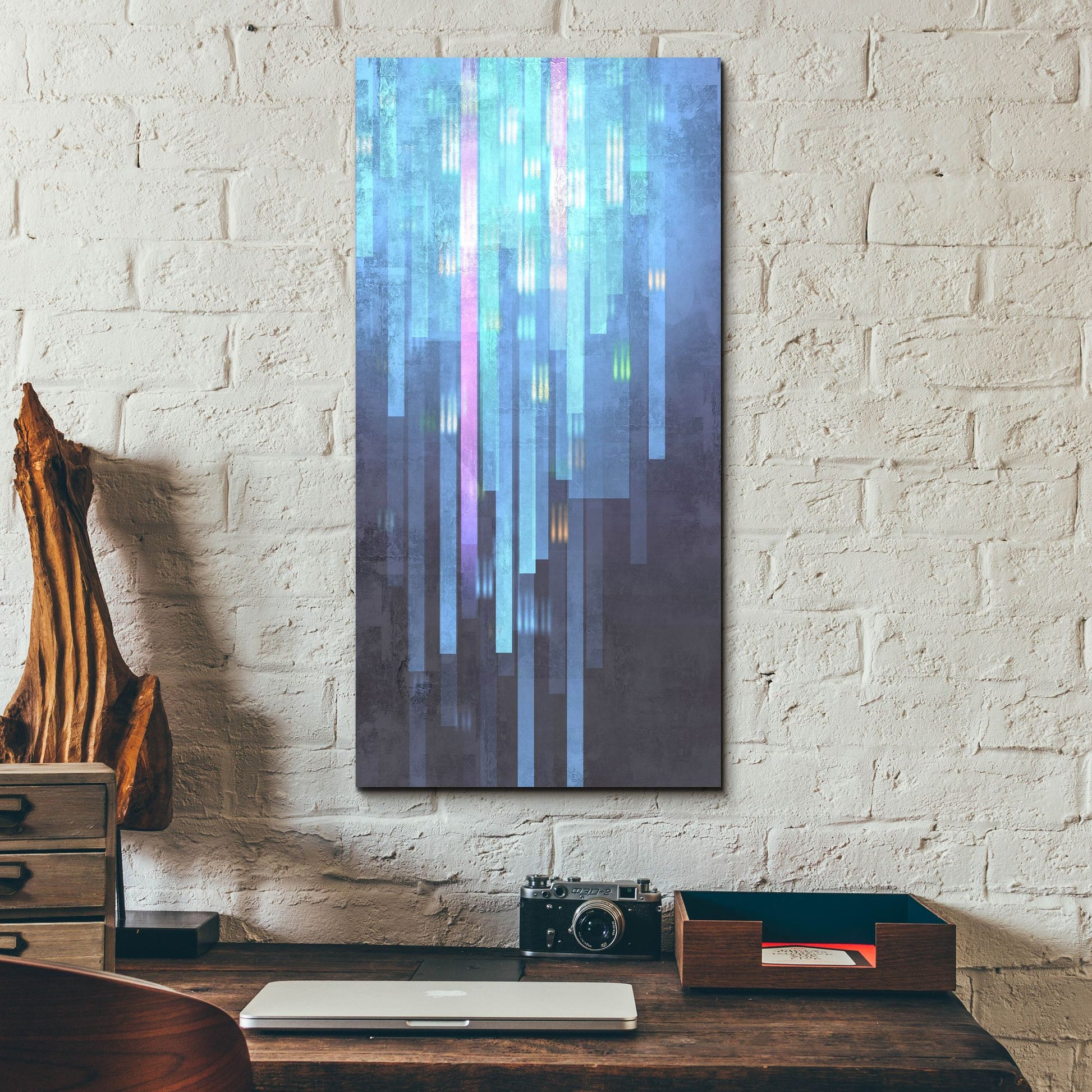 Epic Art 'Geometric 01' by Greg Simanson, Acrylic Glass Wall Art,12x24