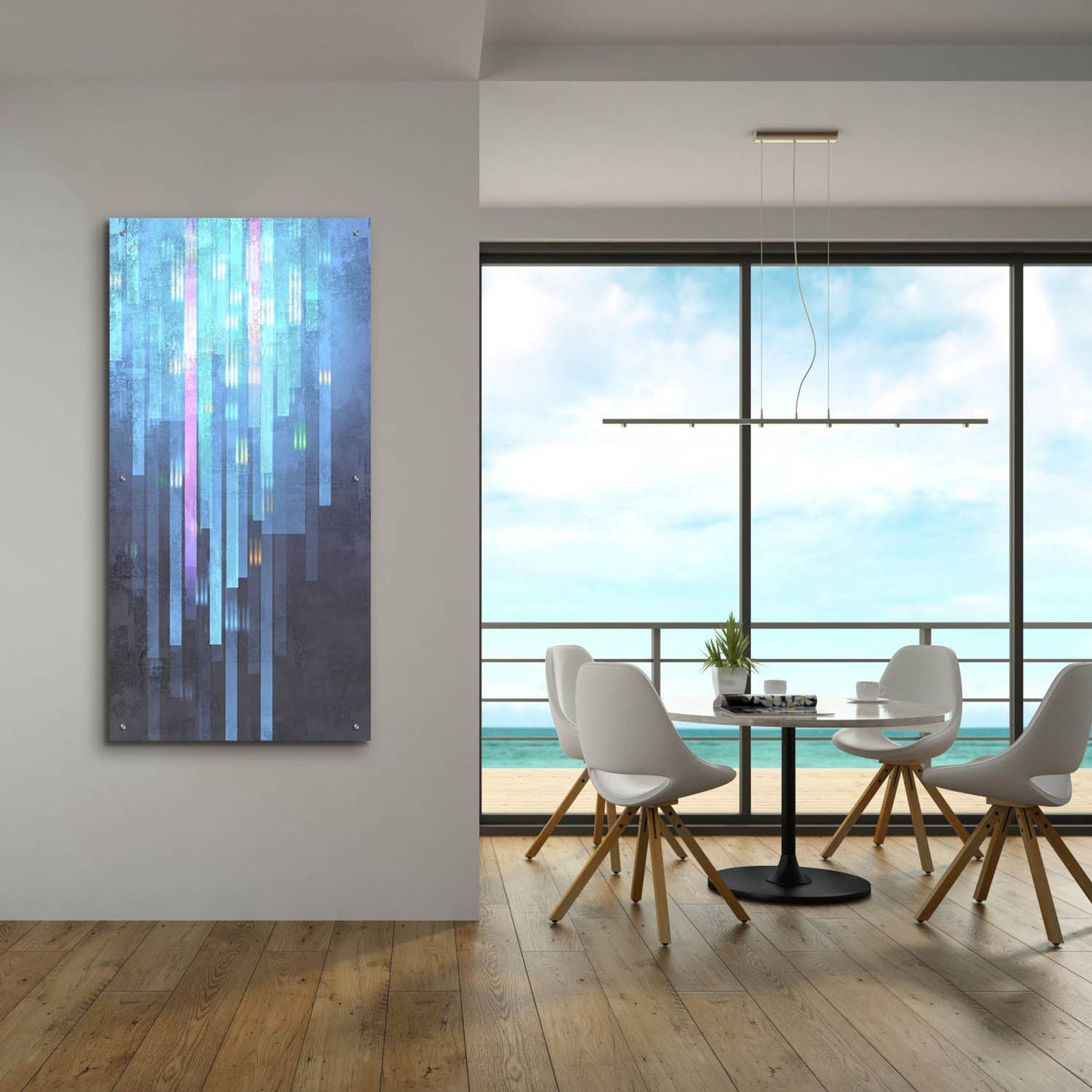 Epic Art 'Geometric 01' by Greg Simanson, Acrylic Glass Wall Art,24x48