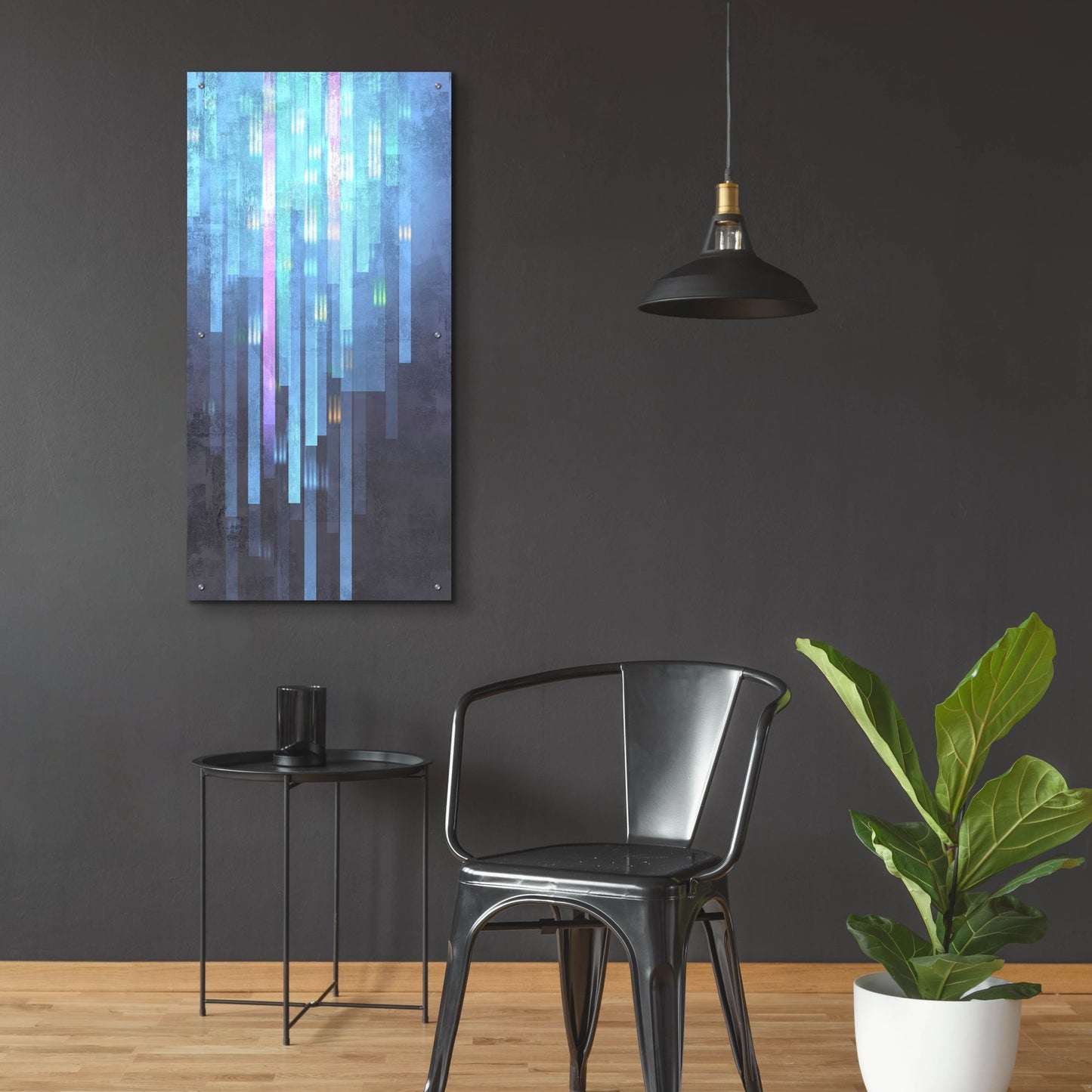 Epic Art 'Geometric 01' by Greg Simanson, Acrylic Glass Wall Art,24x48