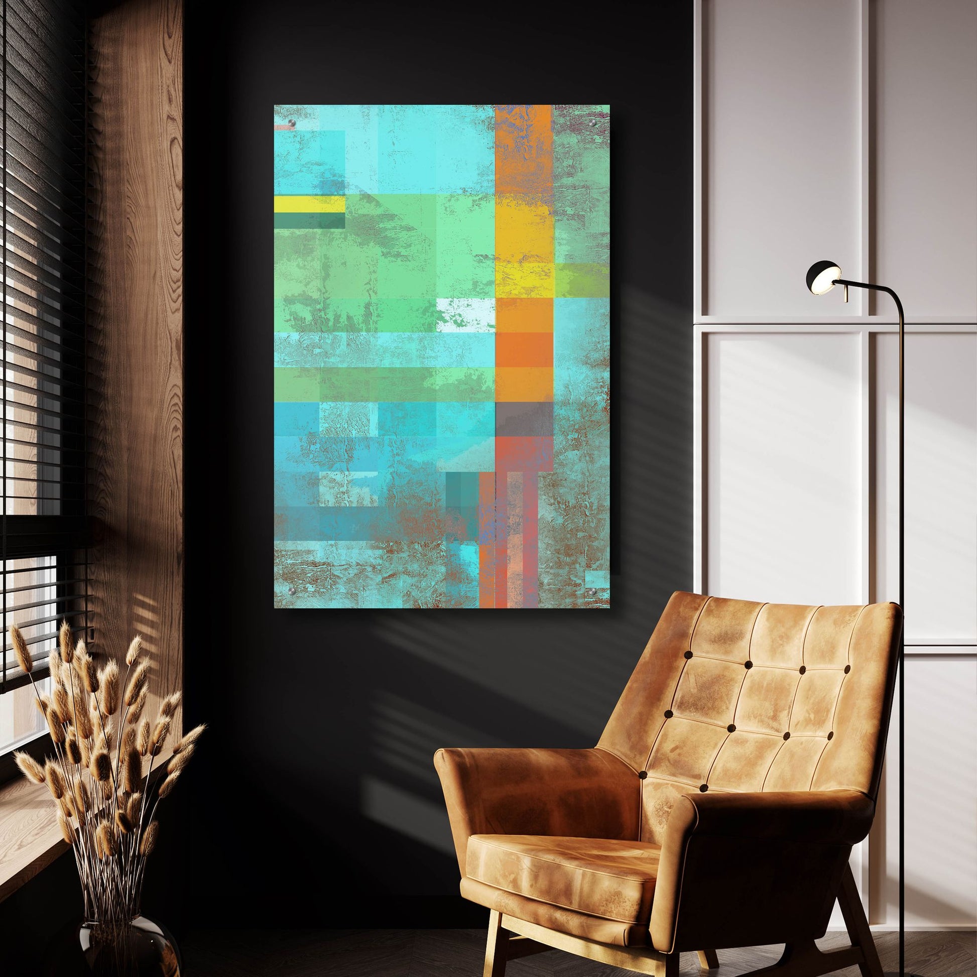 Epic Art 'Geometric 14' by Greg Simanson, Acrylic Glass Wall Art,24x36