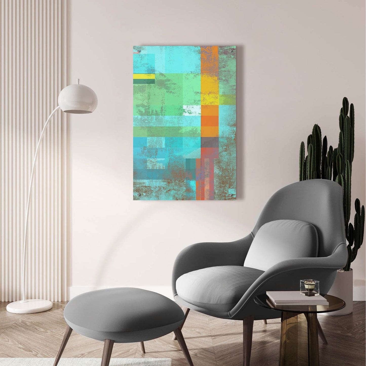 Epic Art 'Geometric 14' by Greg Simanson, Acrylic Glass Wall Art,24x36