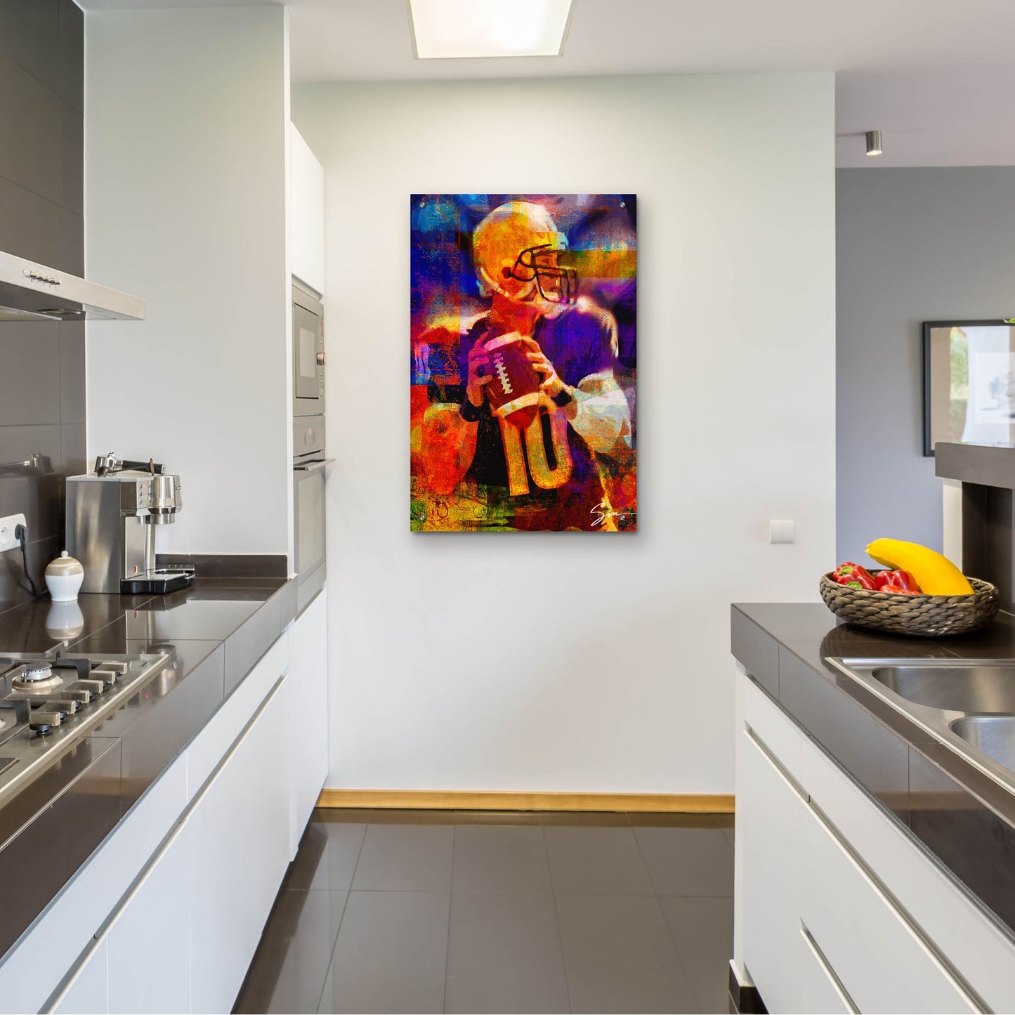 Epic Art 'Football 2' by Greg Simanson, Acrylic Glass Wall Art,24x36