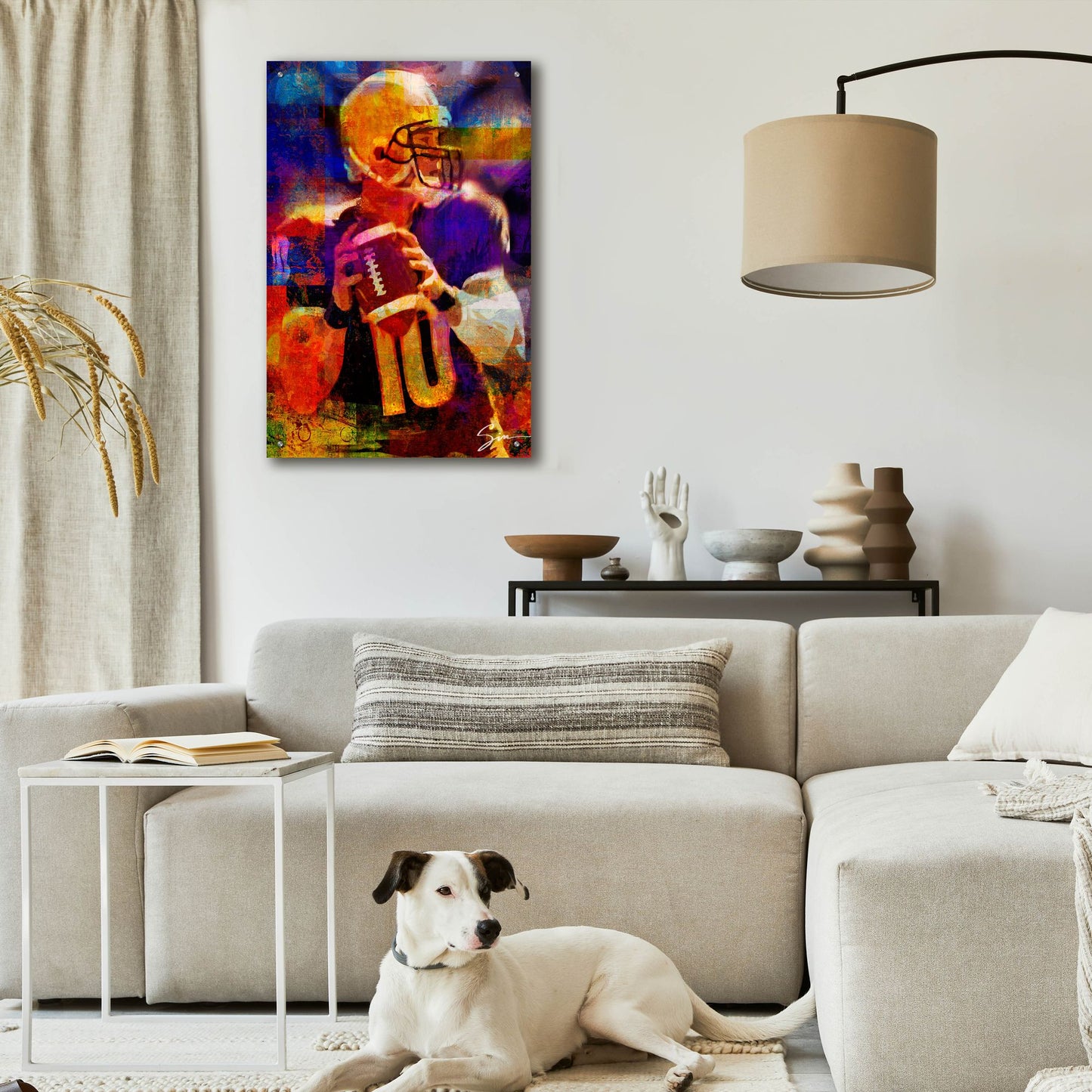 Epic Art 'Football 2' by Greg Simanson, Acrylic Glass Wall Art,24x36