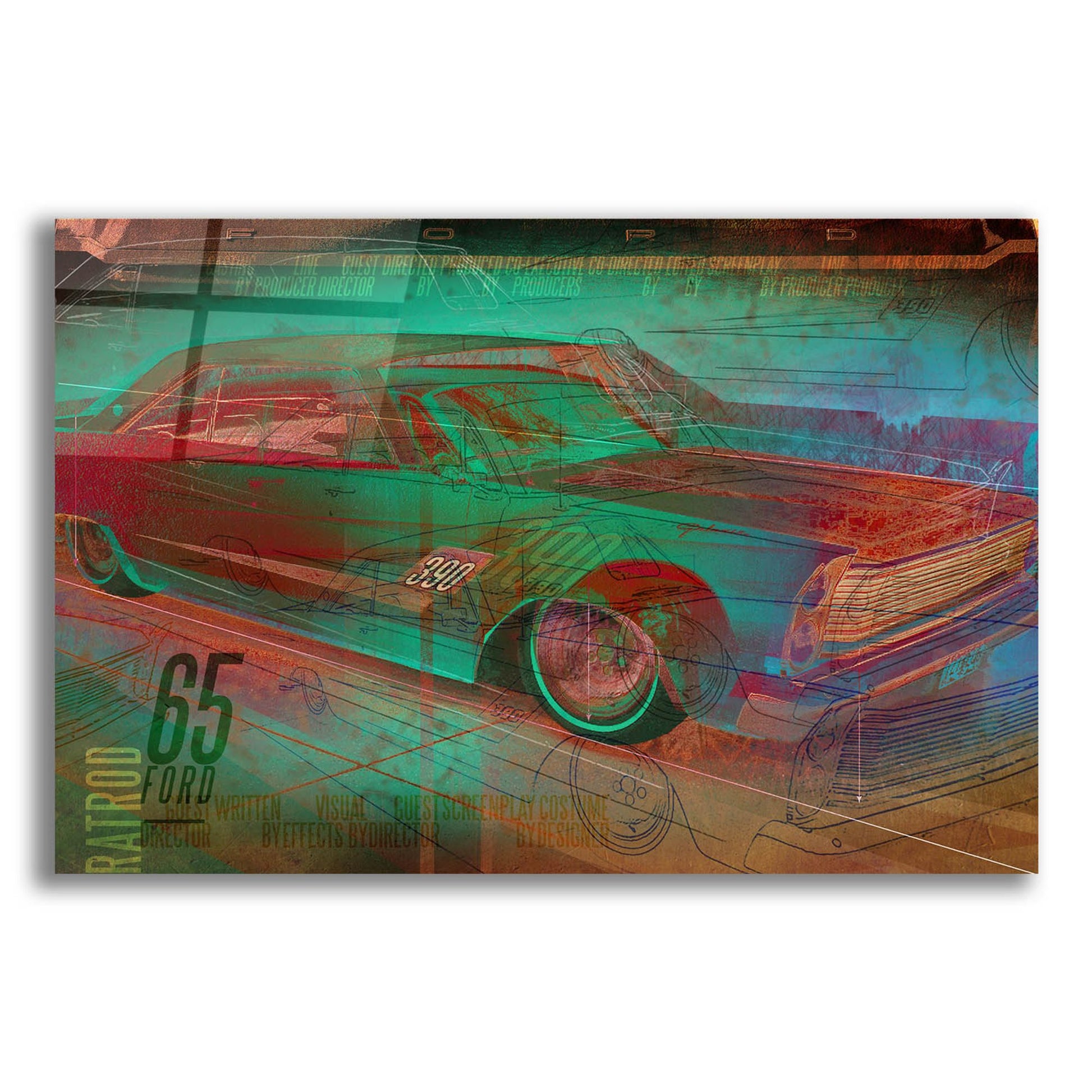 Epic Art 'Galaxie' by Greg Simanson, Acrylic Glass Wall Art,24x16