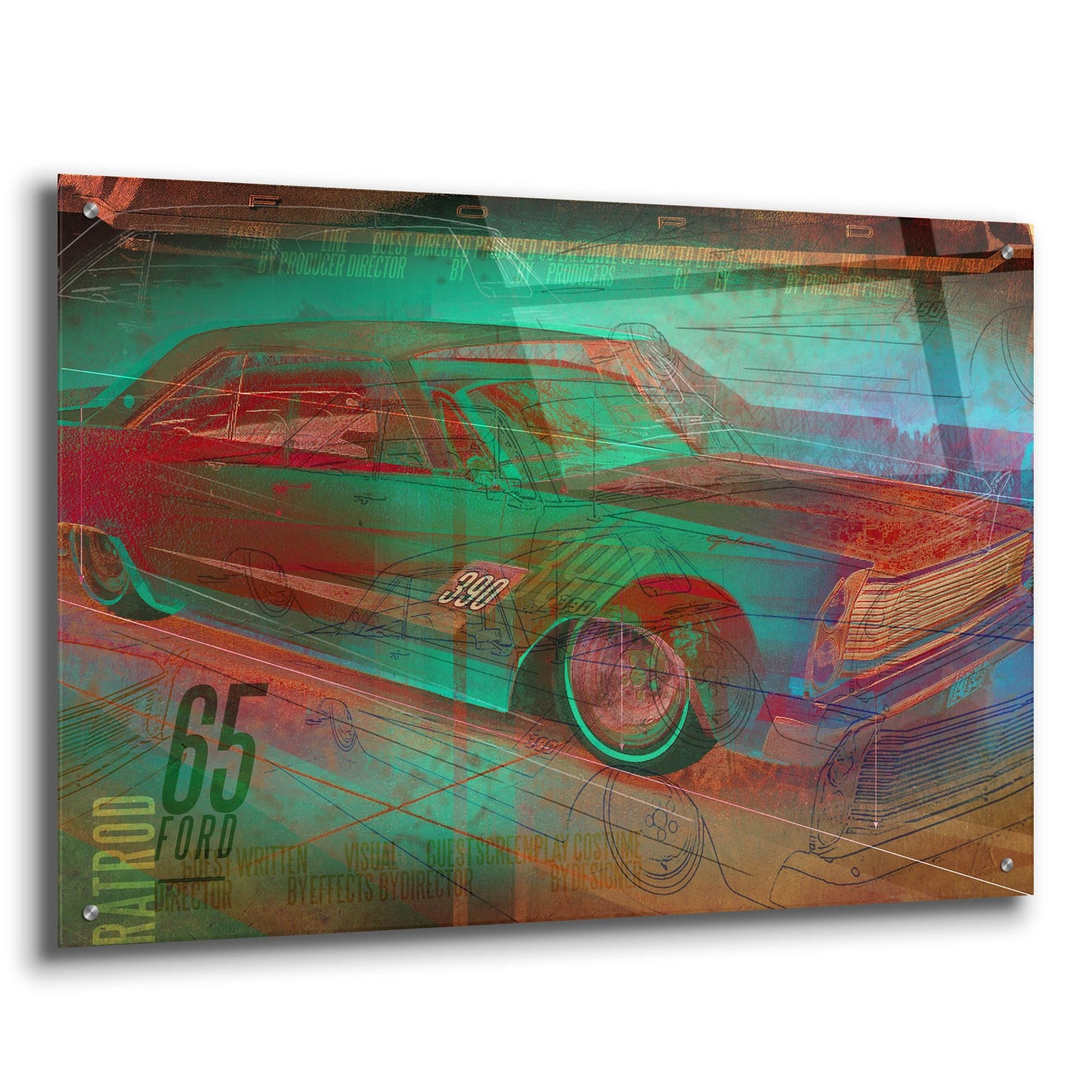 Epic Art 'Galaxie' by Greg Simanson, Acrylic Glass Wall Art,36x24