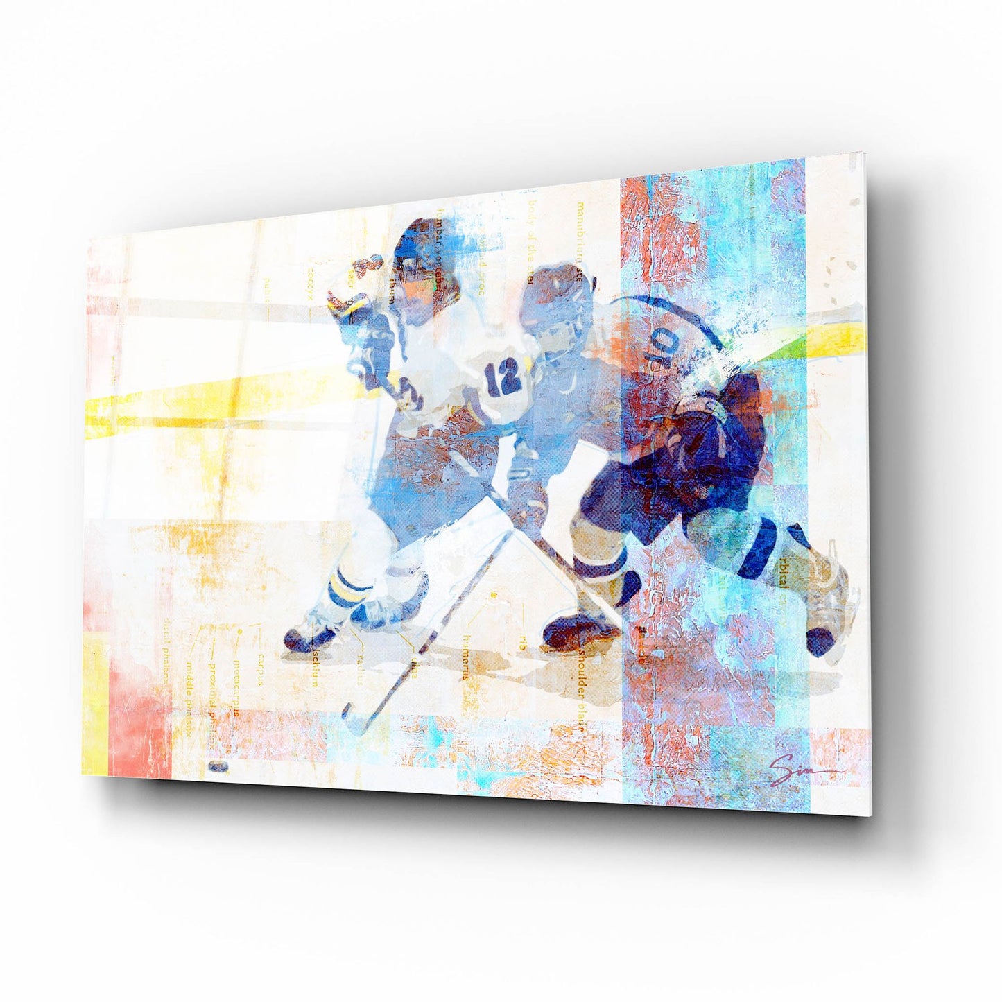 Epic Art 'Hockey' by Greg Simanson, Acrylic Glass Wall Art,16x12