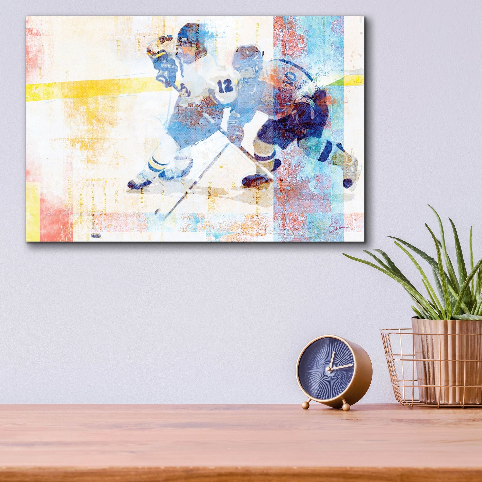 Epic Art 'Hockey' by Greg Simanson, Acrylic Glass Wall Art,16x12