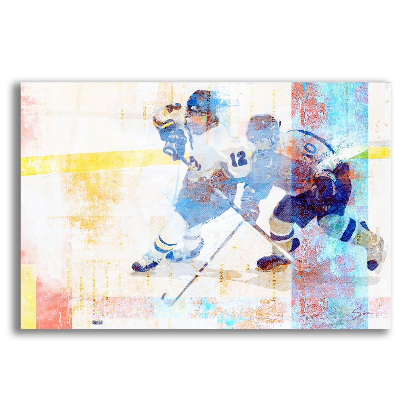 Epic Art 'Hockey' by Greg Simanson, Acrylic Glass Wall Art,24x16