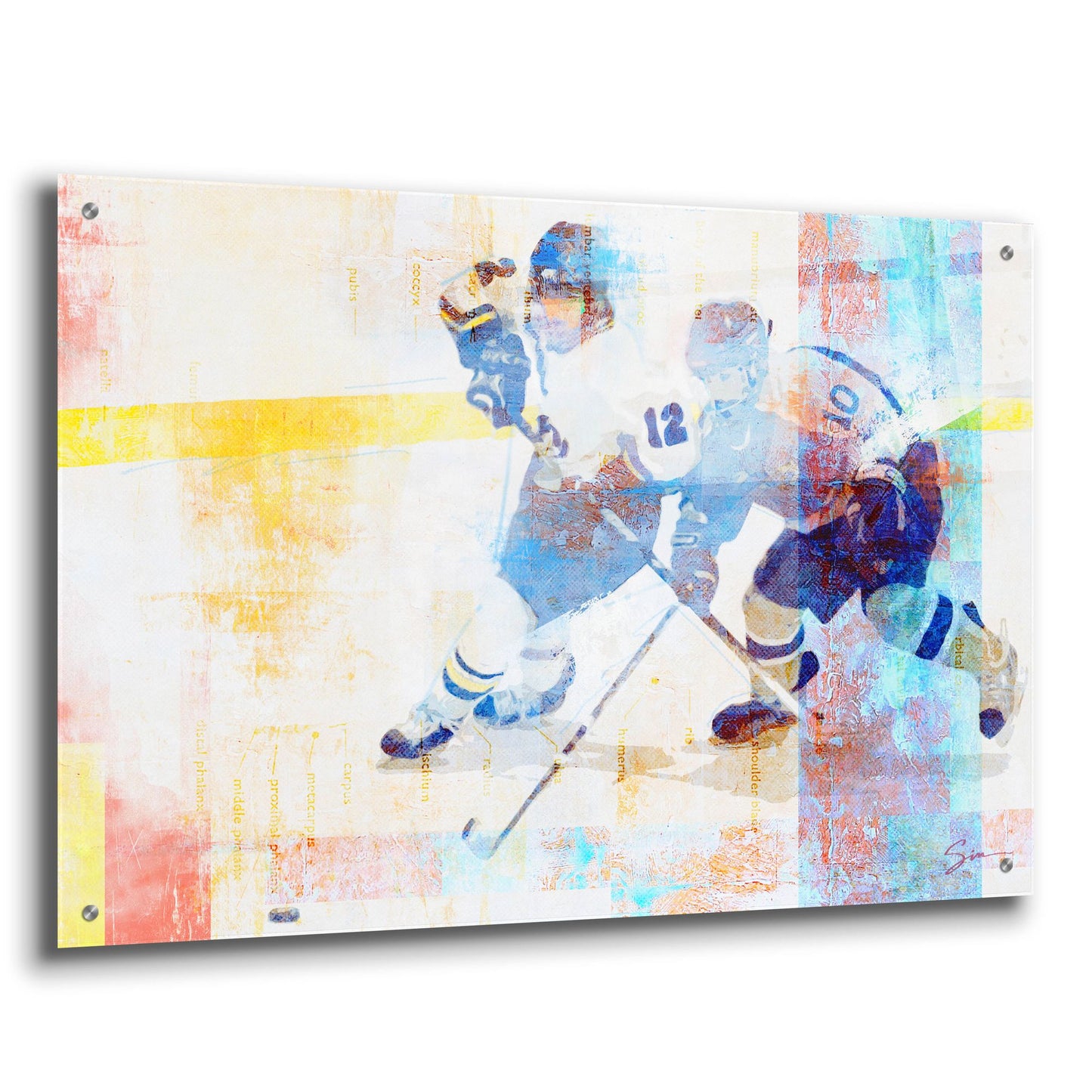 Epic Art 'Hockey' by Greg Simanson, Acrylic Glass Wall Art,36x24