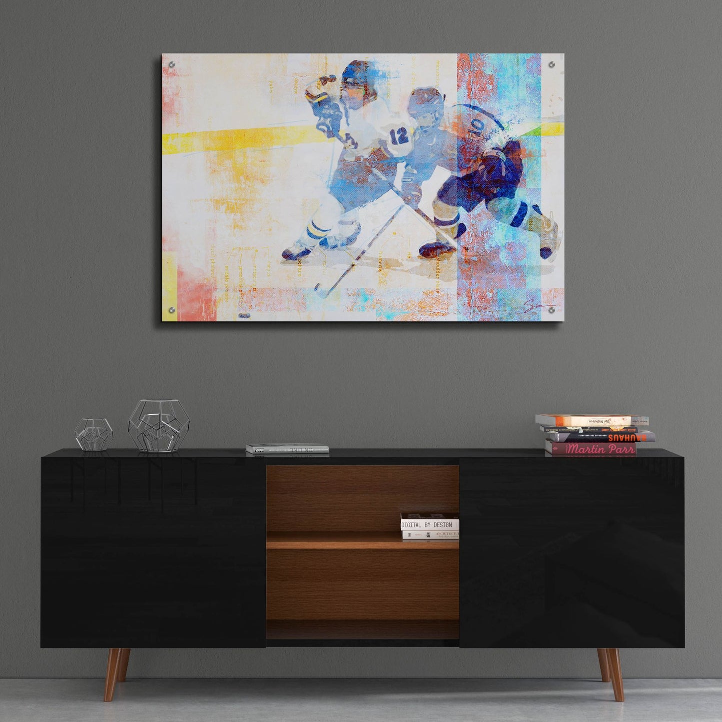 Epic Art 'Hockey' by Greg Simanson, Acrylic Glass Wall Art,36x24