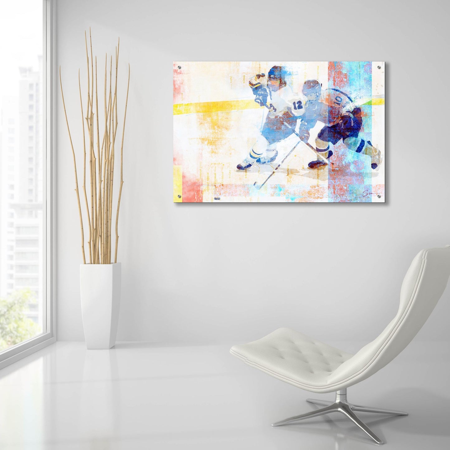 Epic Art 'Hockey' by Greg Simanson, Acrylic Glass Wall Art,36x24