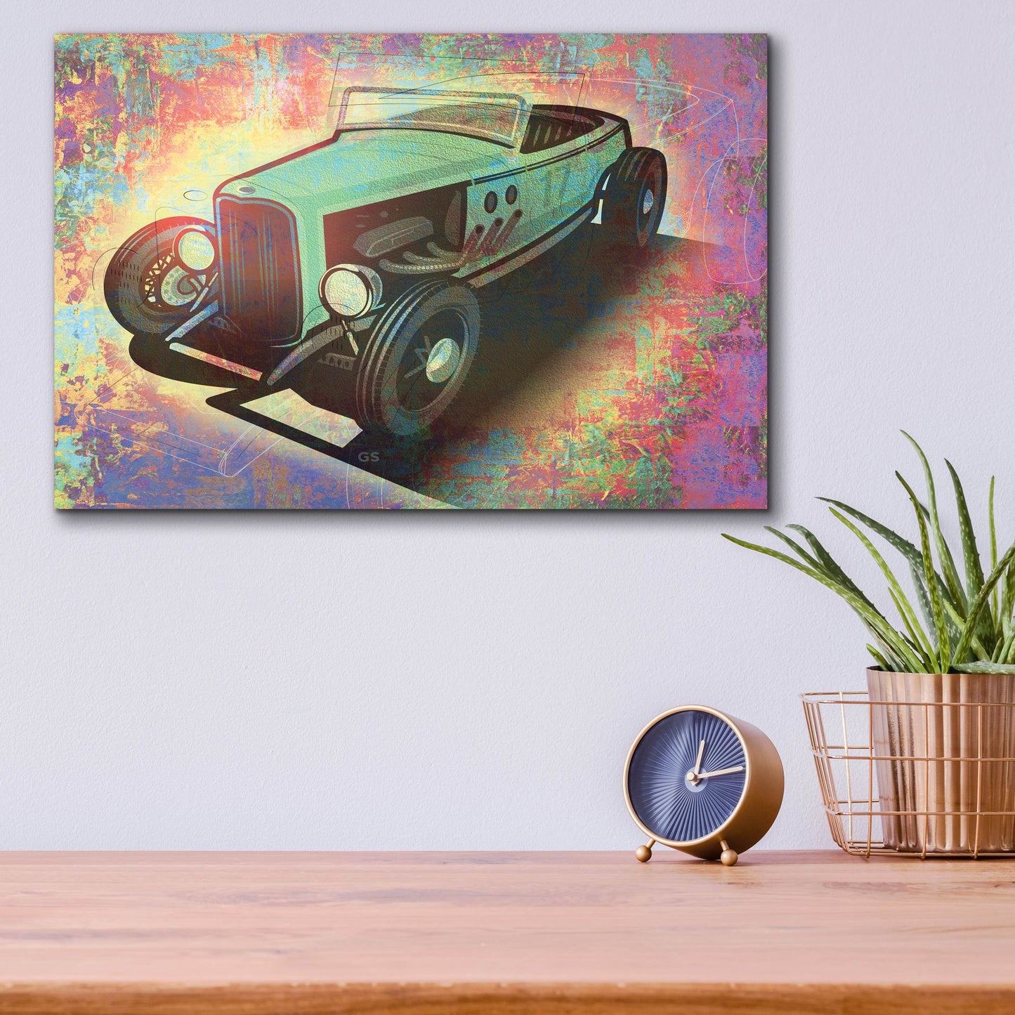 Epic Art 'Hotrod 17' by Greg Simanson, Acrylic Glass Wall Art,16x12