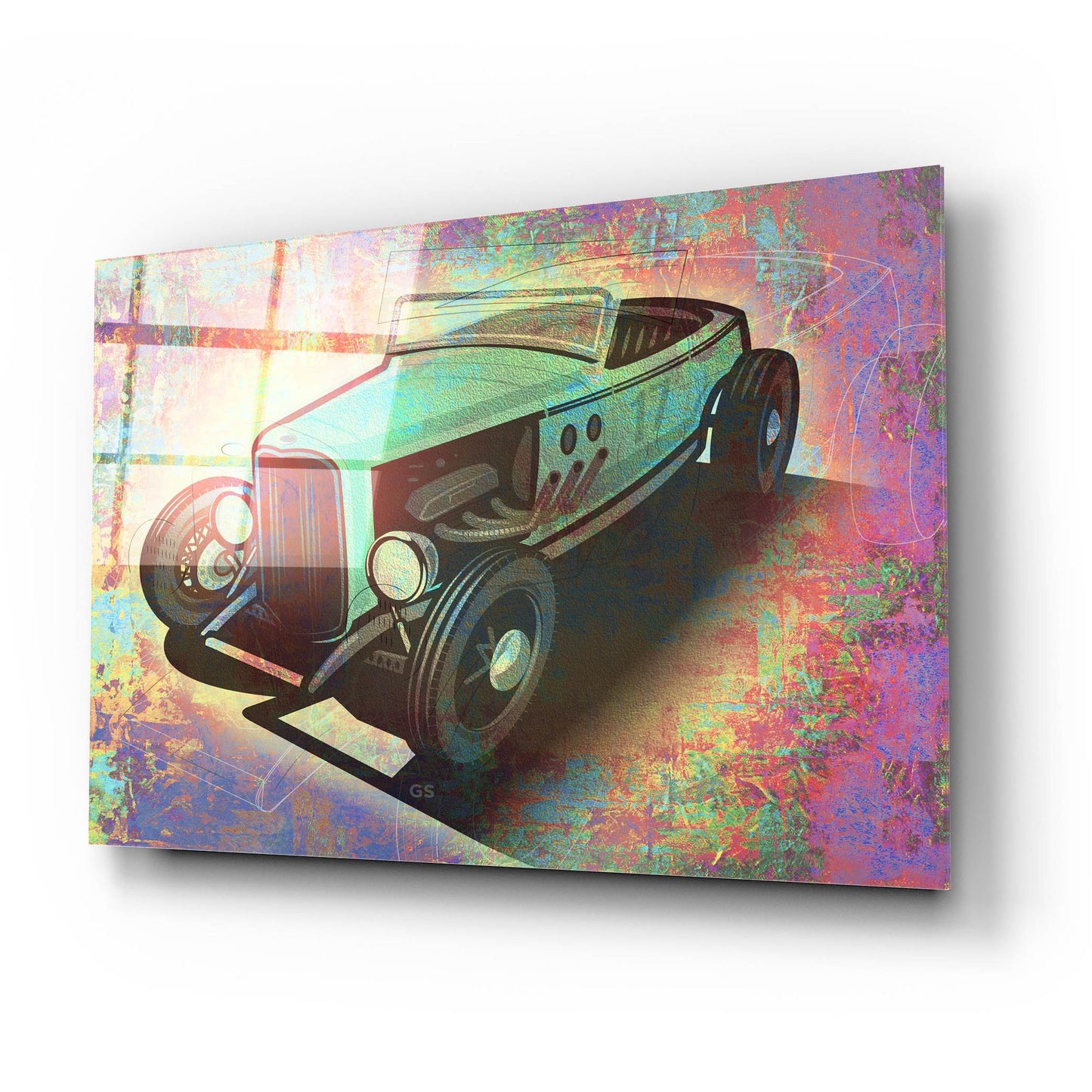 Epic Art 'Hotrod 17' by Greg Simanson, Acrylic Glass Wall Art,24x16