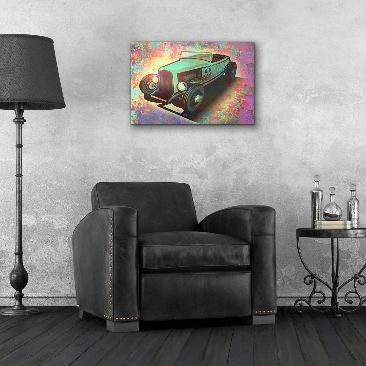 Epic Art 'Hotrod 17' by Greg Simanson, Acrylic Glass Wall Art,24x16