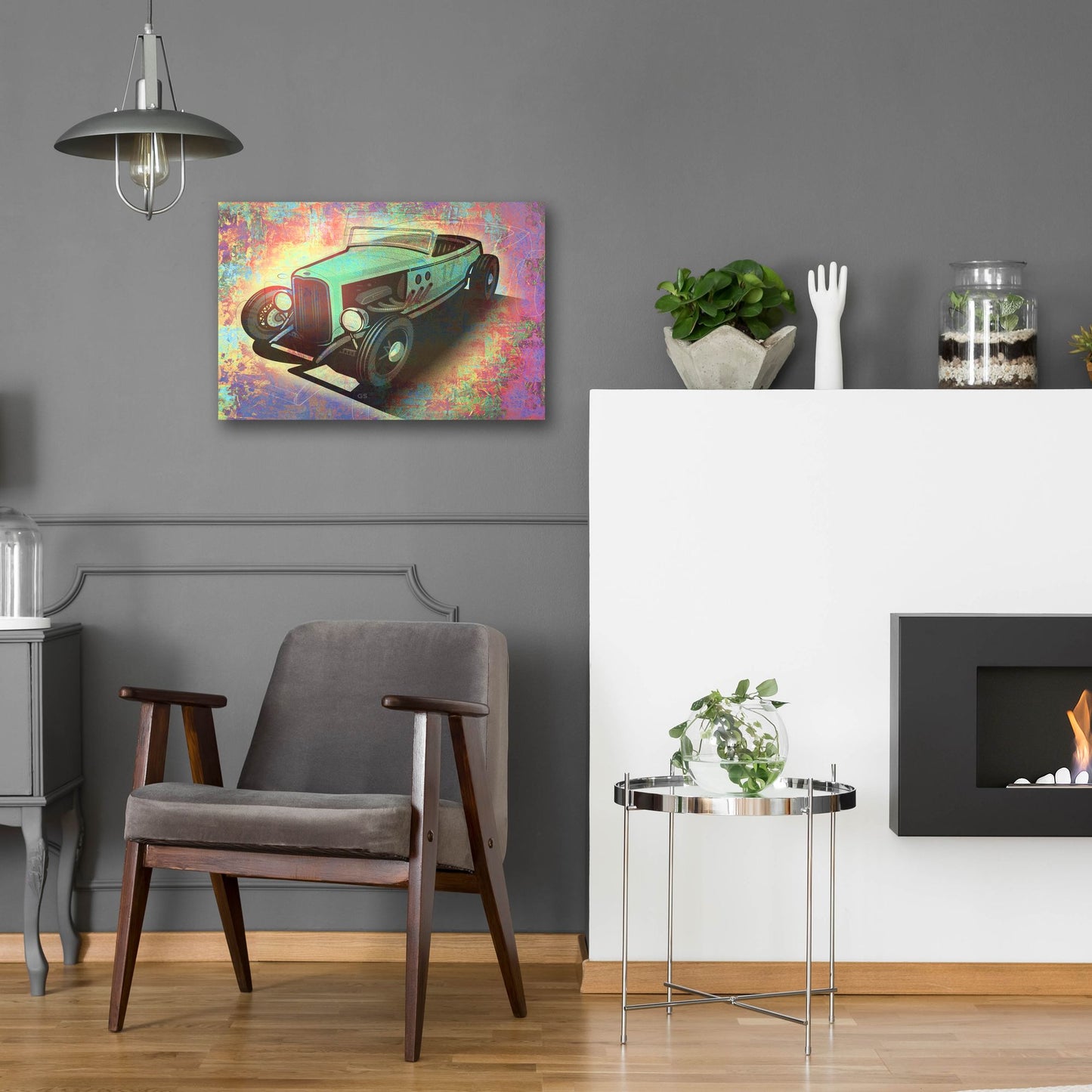 Epic Art 'Hotrod 17' by Greg Simanson, Acrylic Glass Wall Art,24x16