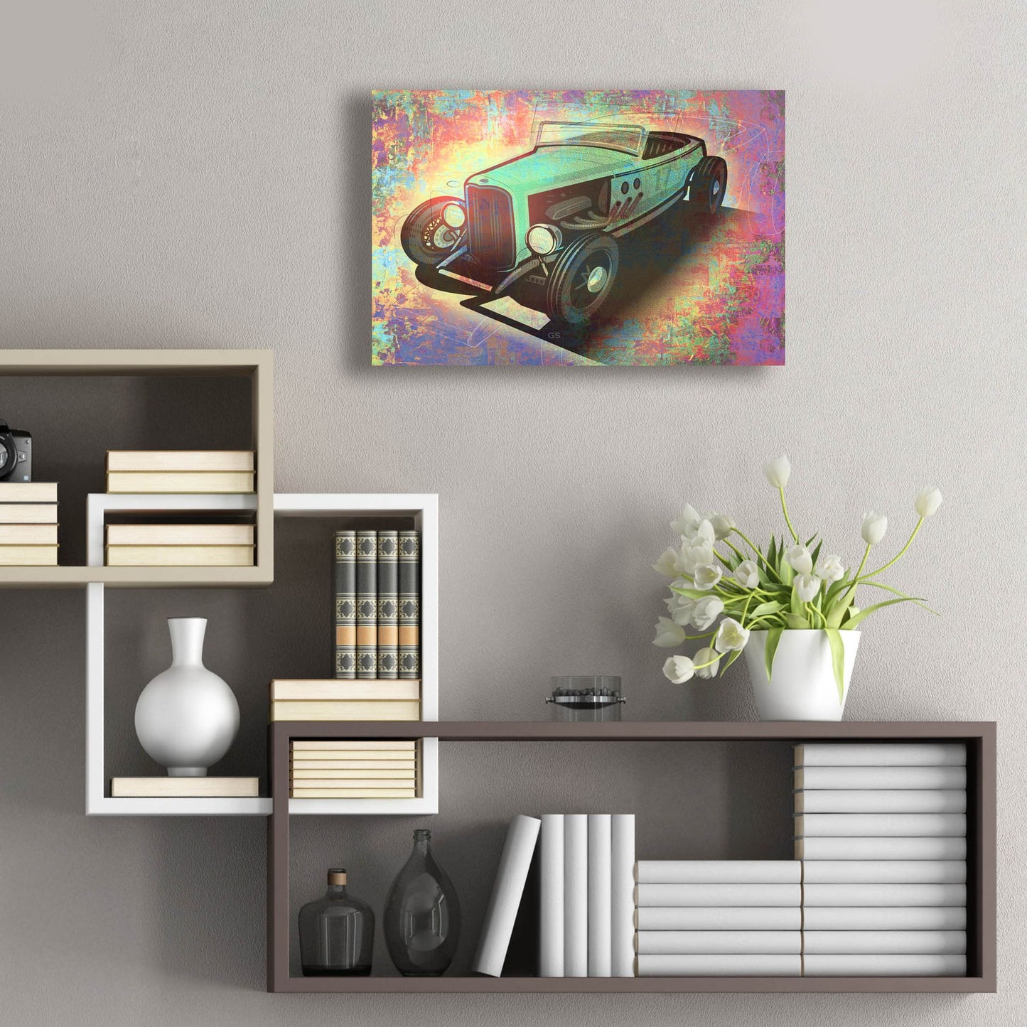 Epic Art 'Hotrod 17' by Greg Simanson, Acrylic Glass Wall Art,24x16