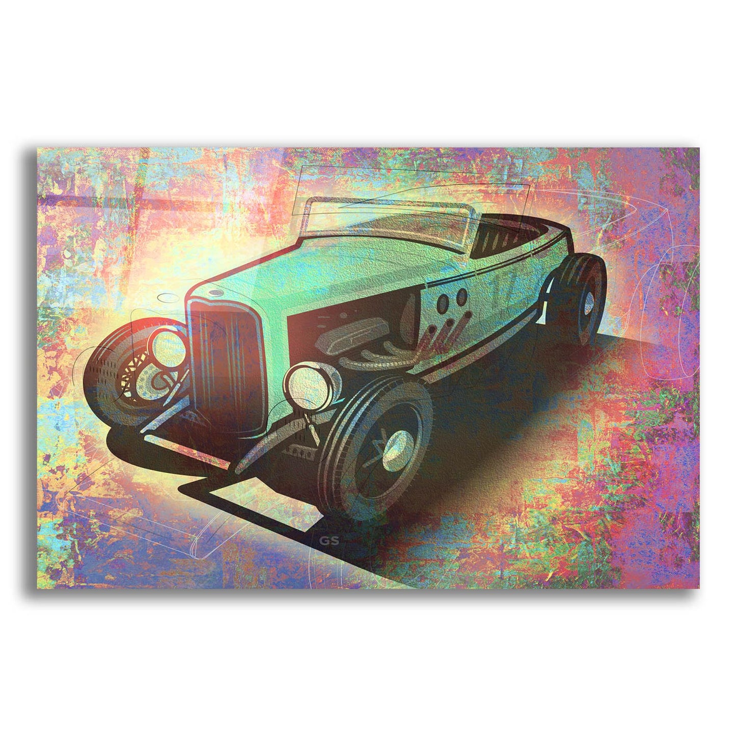 Epic Art 'Hotrod 17' by Greg Simanson, Acrylic Glass Wall Art,24x16