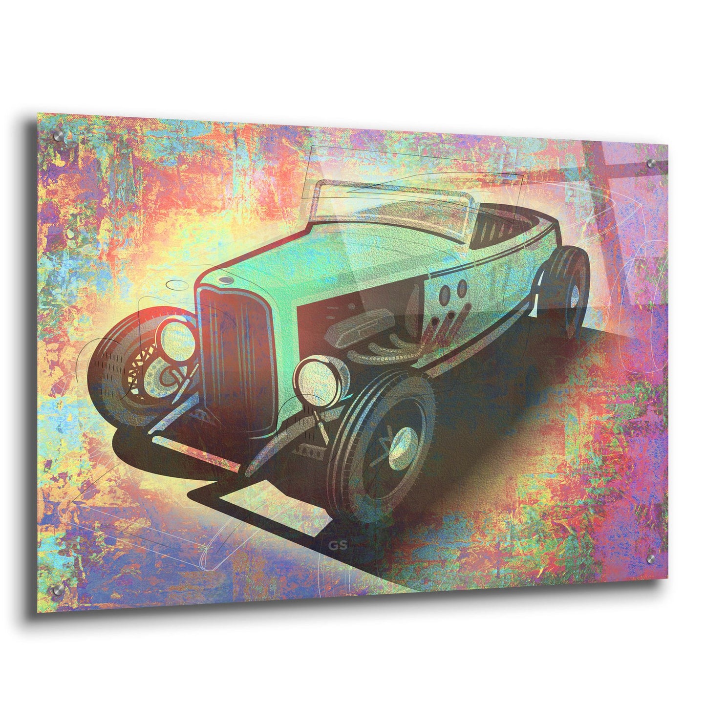 Epic Art 'Hotrod 17' by Greg Simanson, Acrylic Glass Wall Art,36x24