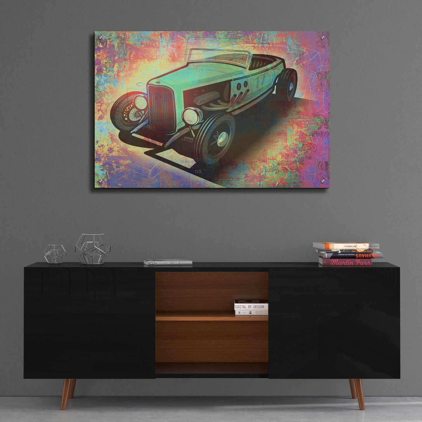 Epic Art 'Hotrod 17' by Greg Simanson, Acrylic Glass Wall Art,36x24