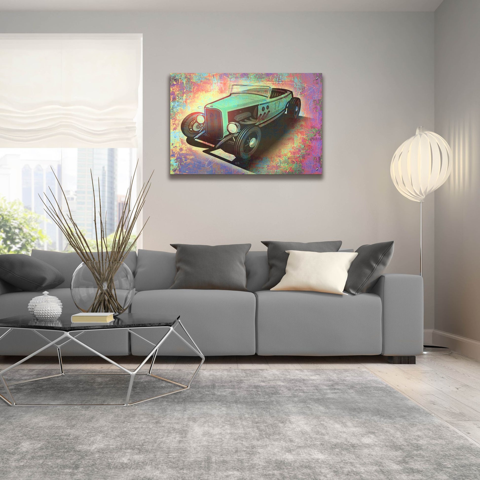 Epic Art 'Hotrod 17' by Greg Simanson, Acrylic Glass Wall Art,36x24