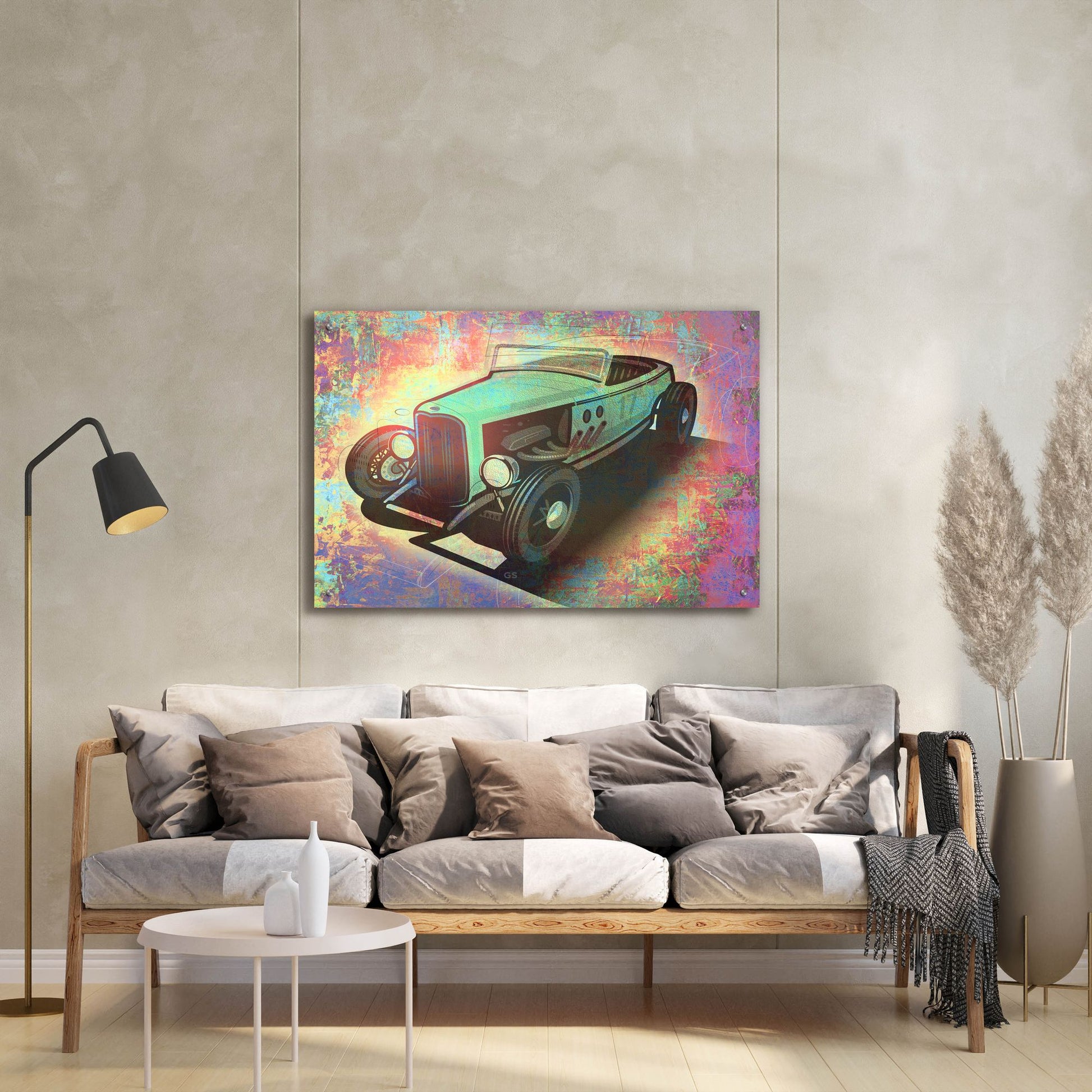 Epic Art 'Hotrod 17' by Greg Simanson, Acrylic Glass Wall Art,36x24