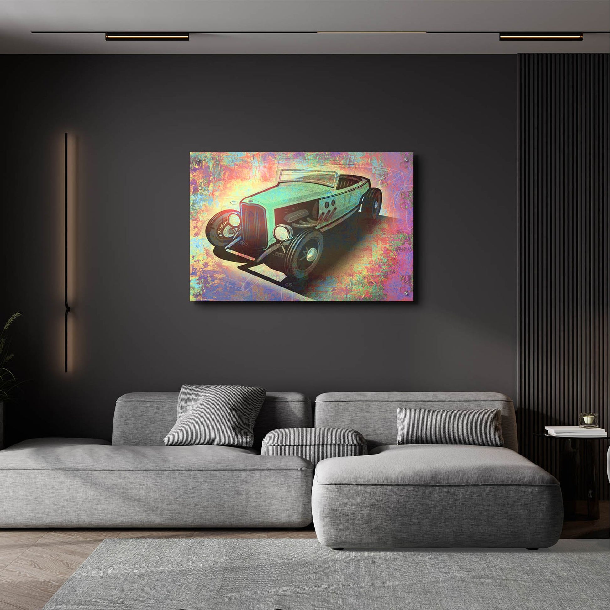 Epic Art 'Hotrod 17' by Greg Simanson, Acrylic Glass Wall Art,36x24