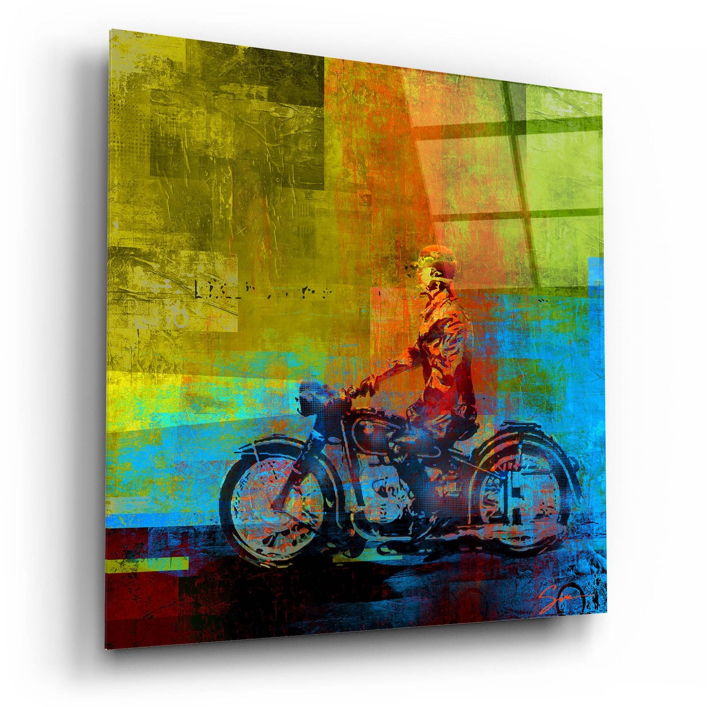 Epic Art 'Moto 1' by Greg Simanson, Acrylic Glass Wall Art,12x12