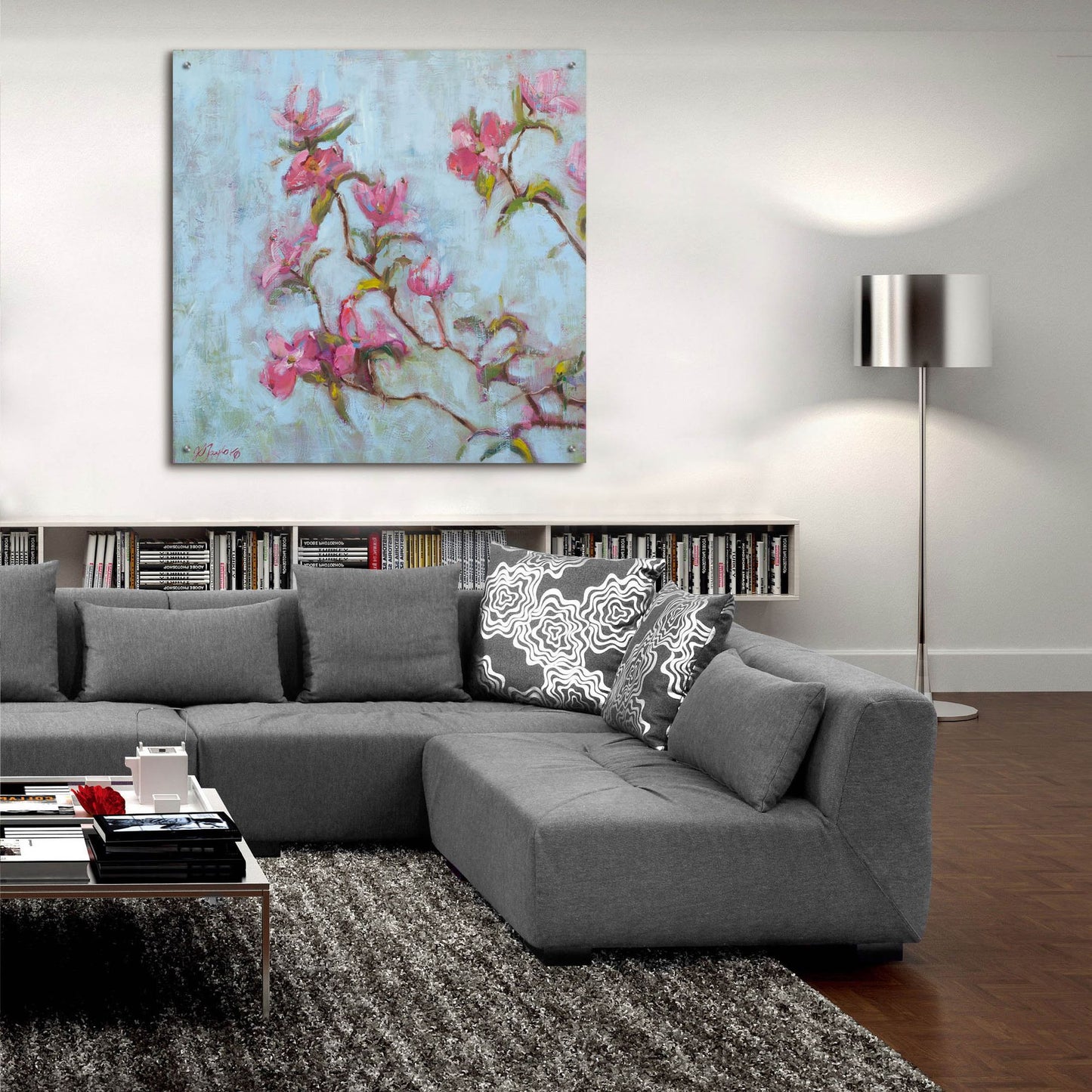 Epic Art 'Pink Dogwood' by Jennifer Stottle Taylor, Acrylic Glass Wall Art,36x36