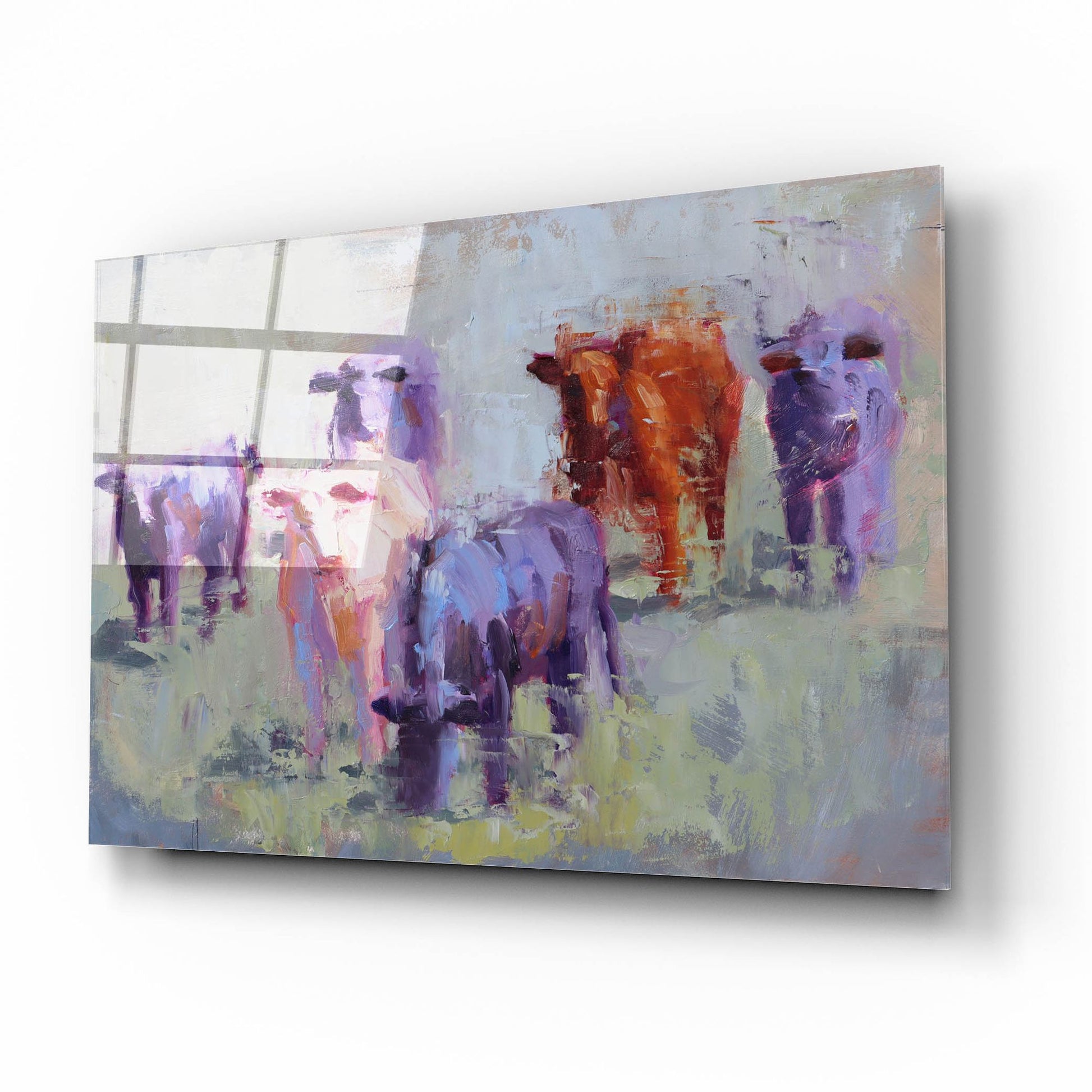 Epic Art 'Cow Study of Mixer' by Jennifer Stottle Taylor, Acrylic Glass Wall Art,16x12