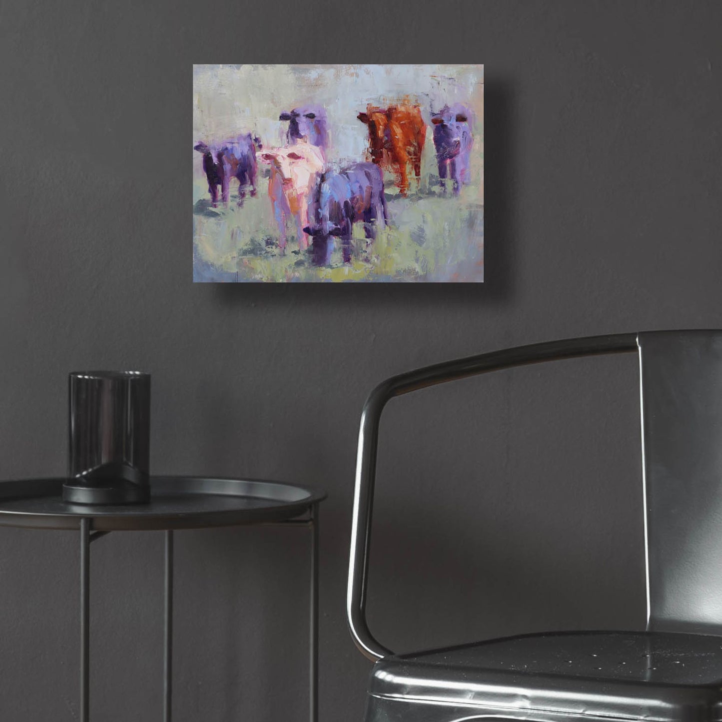 Epic Art 'Cow Study of Mixer' by Jennifer Stottle Taylor, Acrylic Glass Wall Art,16x12