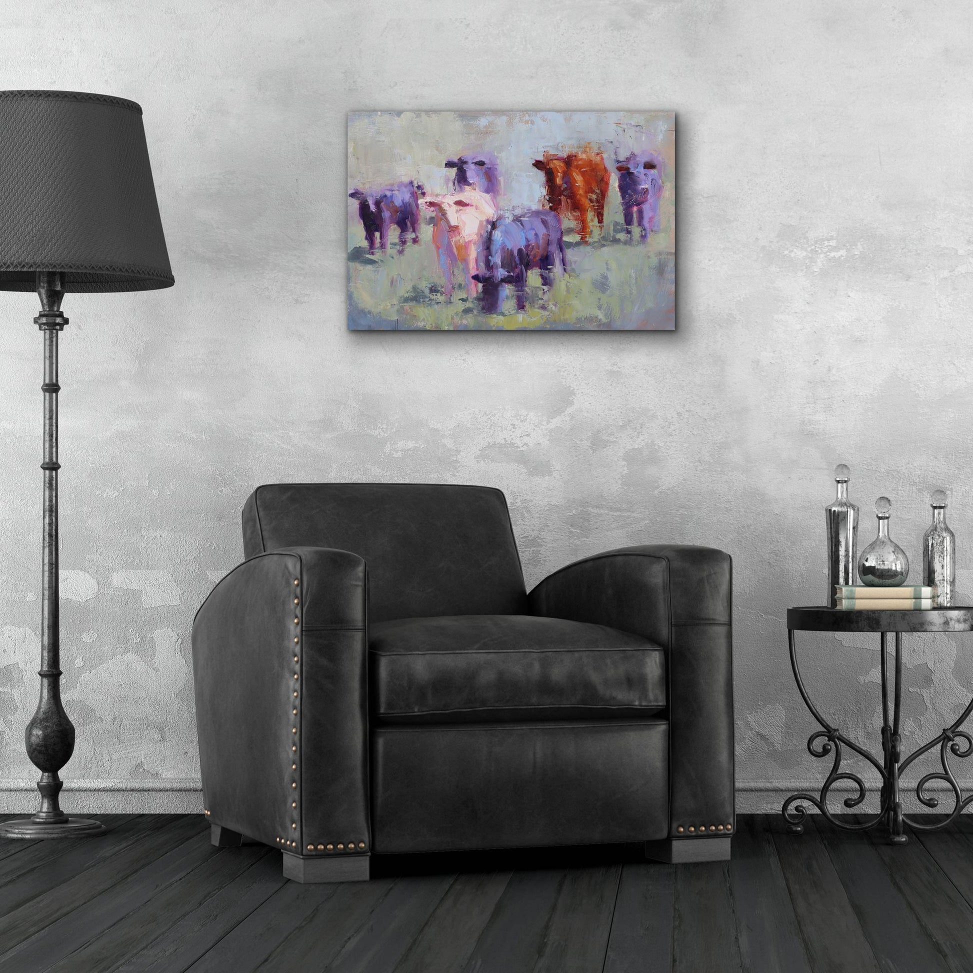 Epic Art 'Cow Study of Mixer' by Jennifer Stottle Taylor, Acrylic Glass Wall Art,24x16