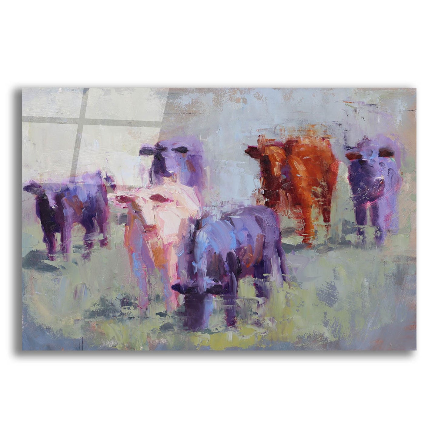 Epic Art 'Cow Study of Mixer' by Jennifer Stottle Taylor, Acrylic Glass Wall Art,24x16