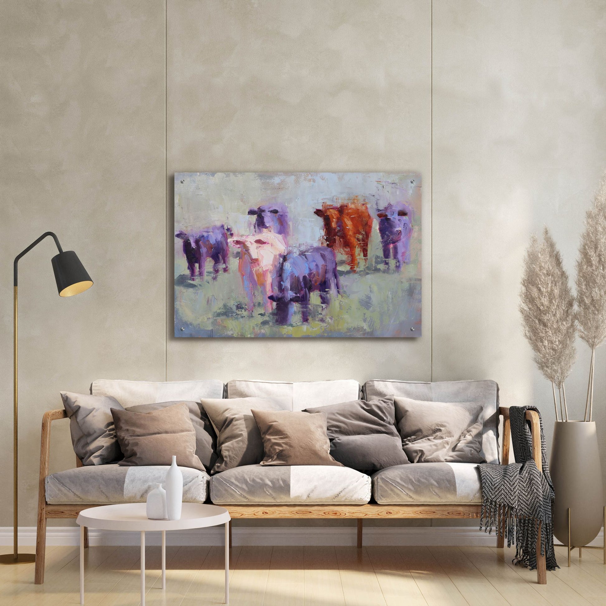 Epic Art 'Cow Study of Mixer' by Jennifer Stottle Taylor, Acrylic Glass Wall Art,36x24