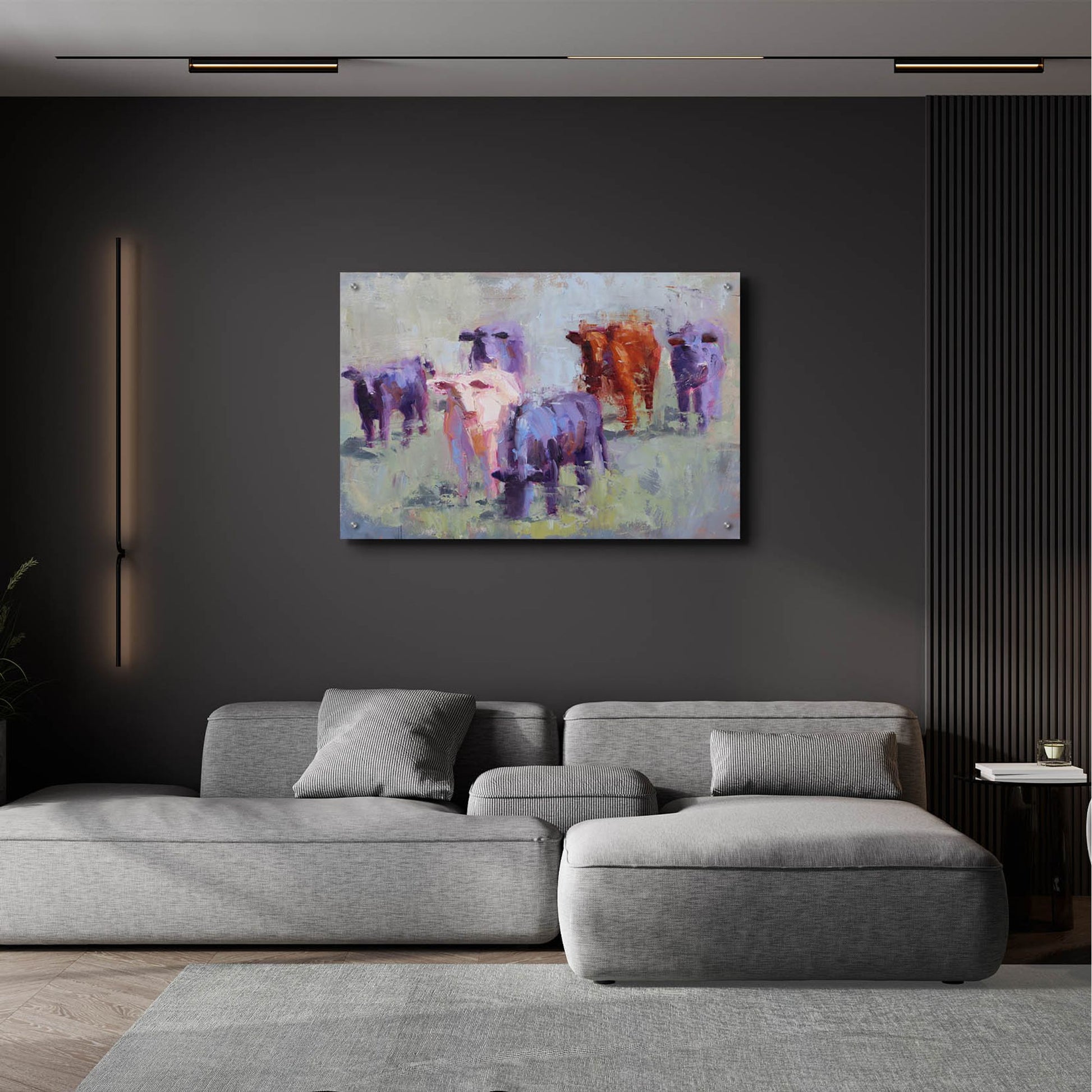 Epic Art 'Cow Study of Mixer' by Jennifer Stottle Taylor, Acrylic Glass Wall Art,36x24