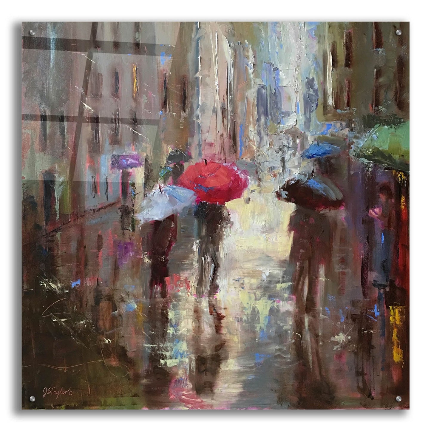 Epic Art 'Quietness of Rain' by Jennifer Stottle Taylor, Acrylic Glass Wall Art