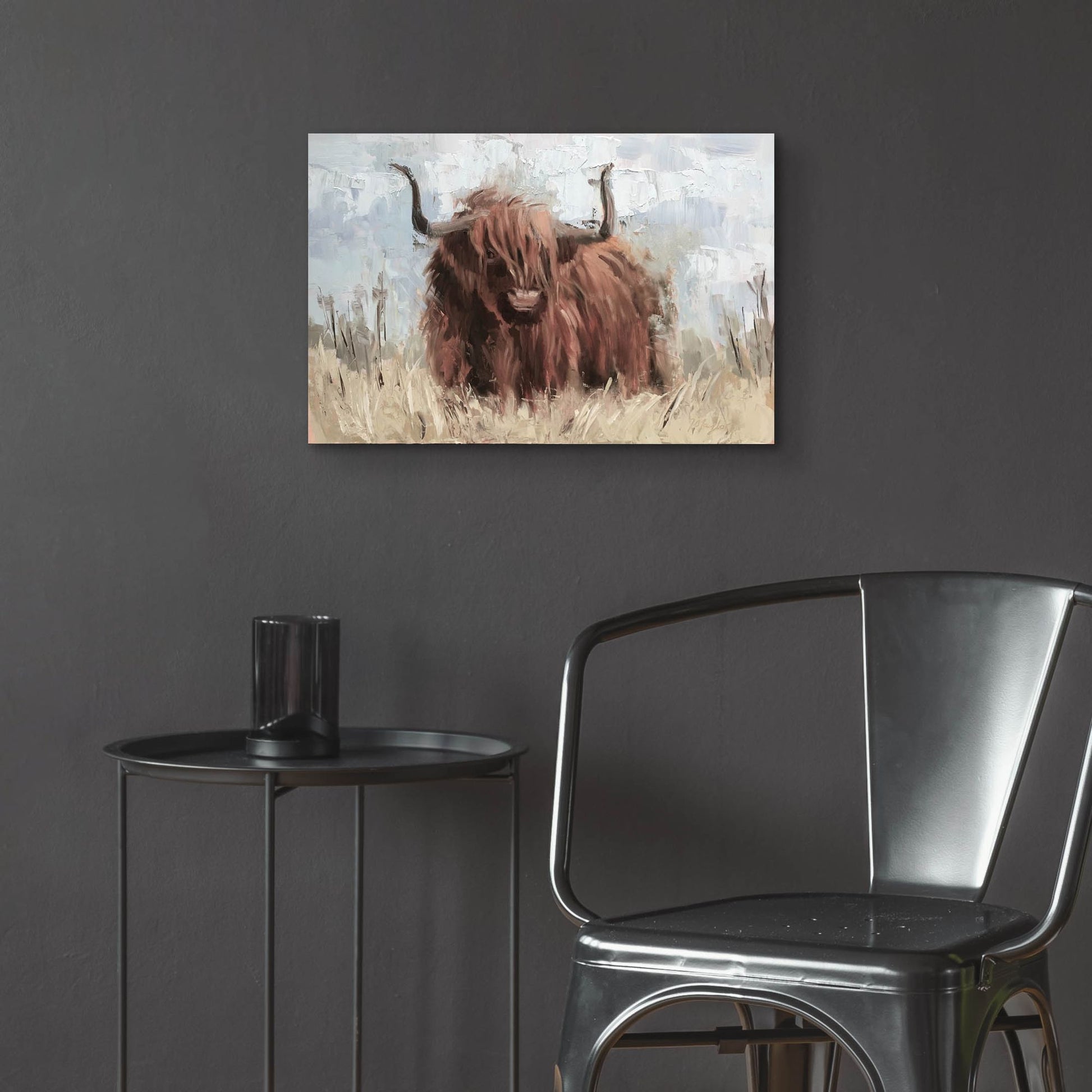 Epic Art 'Scottish Highland Bull B' by Jennifer Stottle Taylor, Acrylic Glass Wall Art,24x16