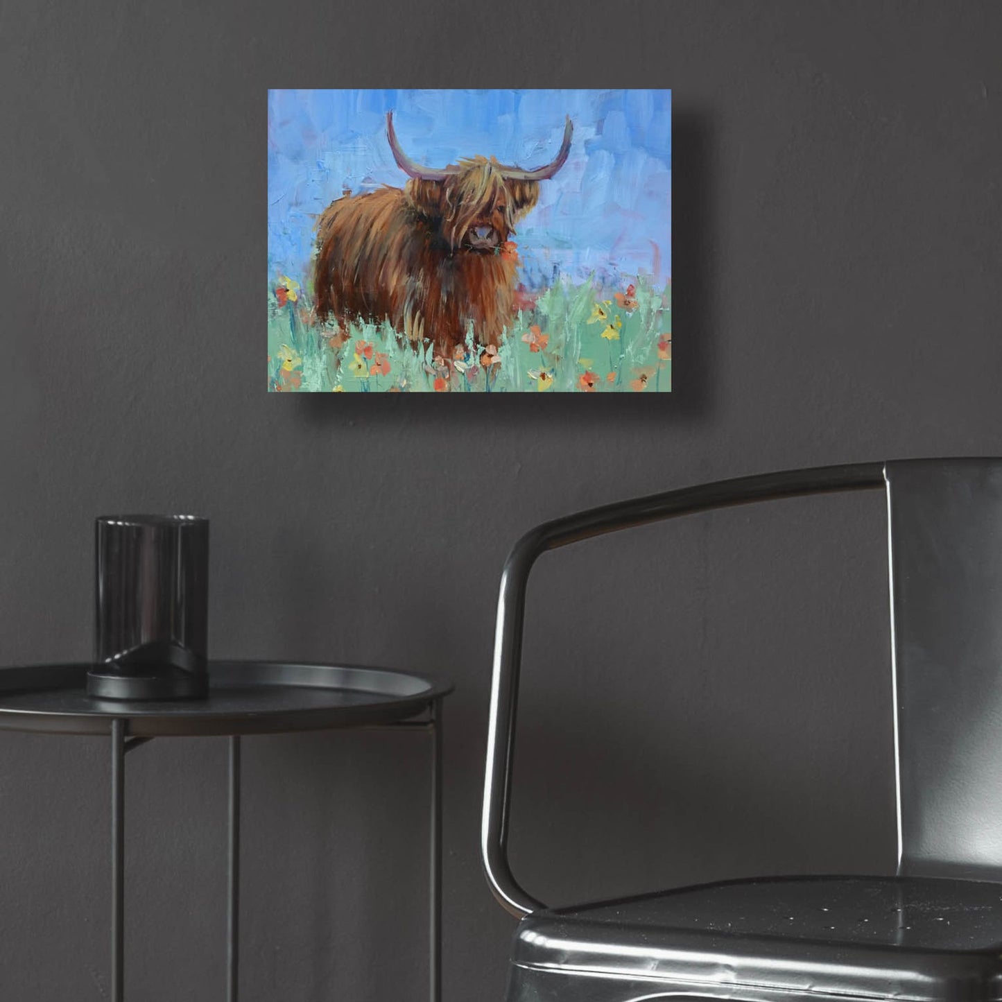 Epic Art 'Scottish Highland Cow' by Jennifer Stottle Taylor, Acrylic Glass Wall Art,16x12