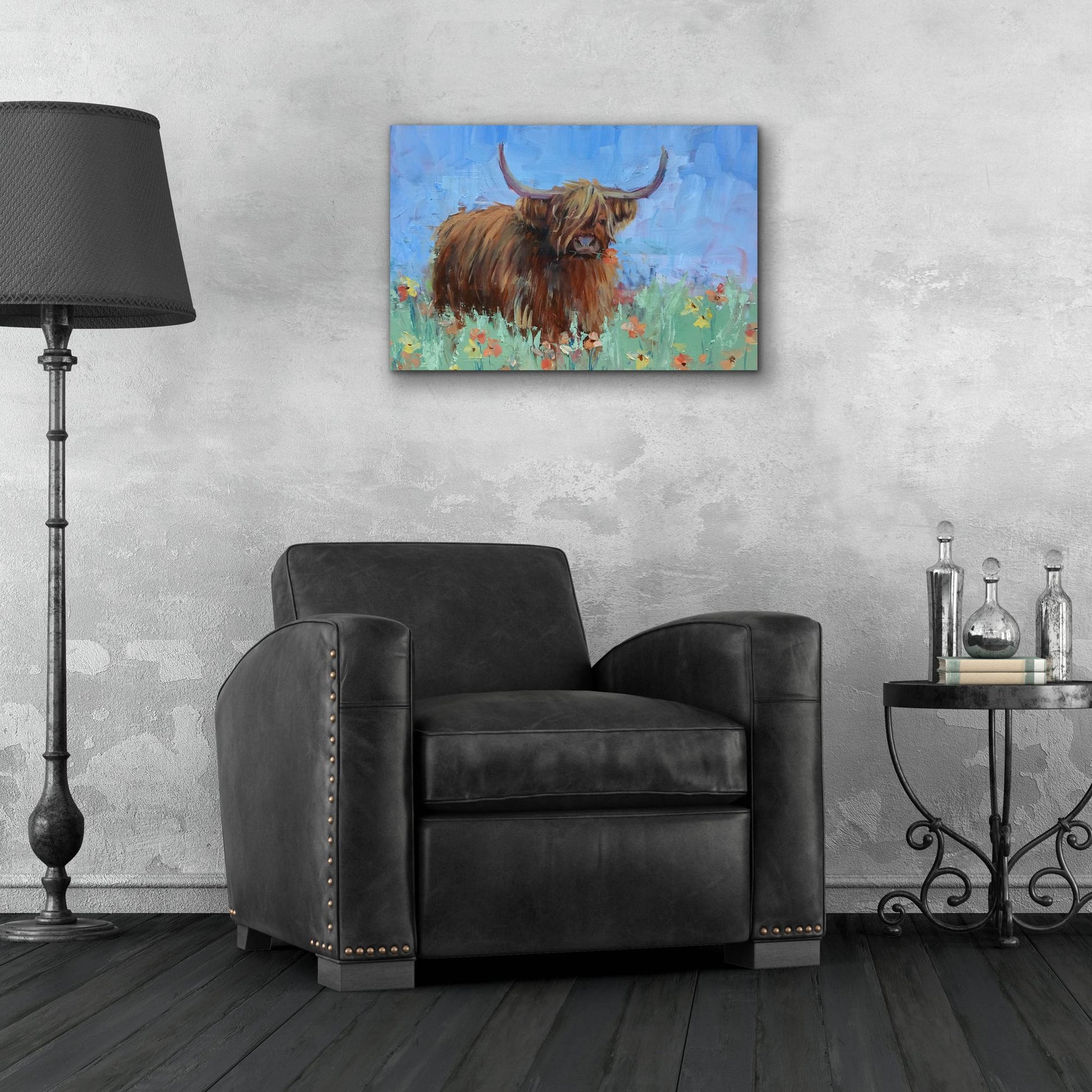 Epic Art 'Scottish Highland Cow' by Jennifer Stottle Taylor, Acrylic Glass Wall Art,24x16